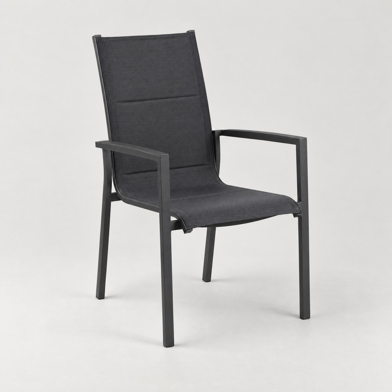 Aluminium tuinstoel Foxx hoge rug Charcoal