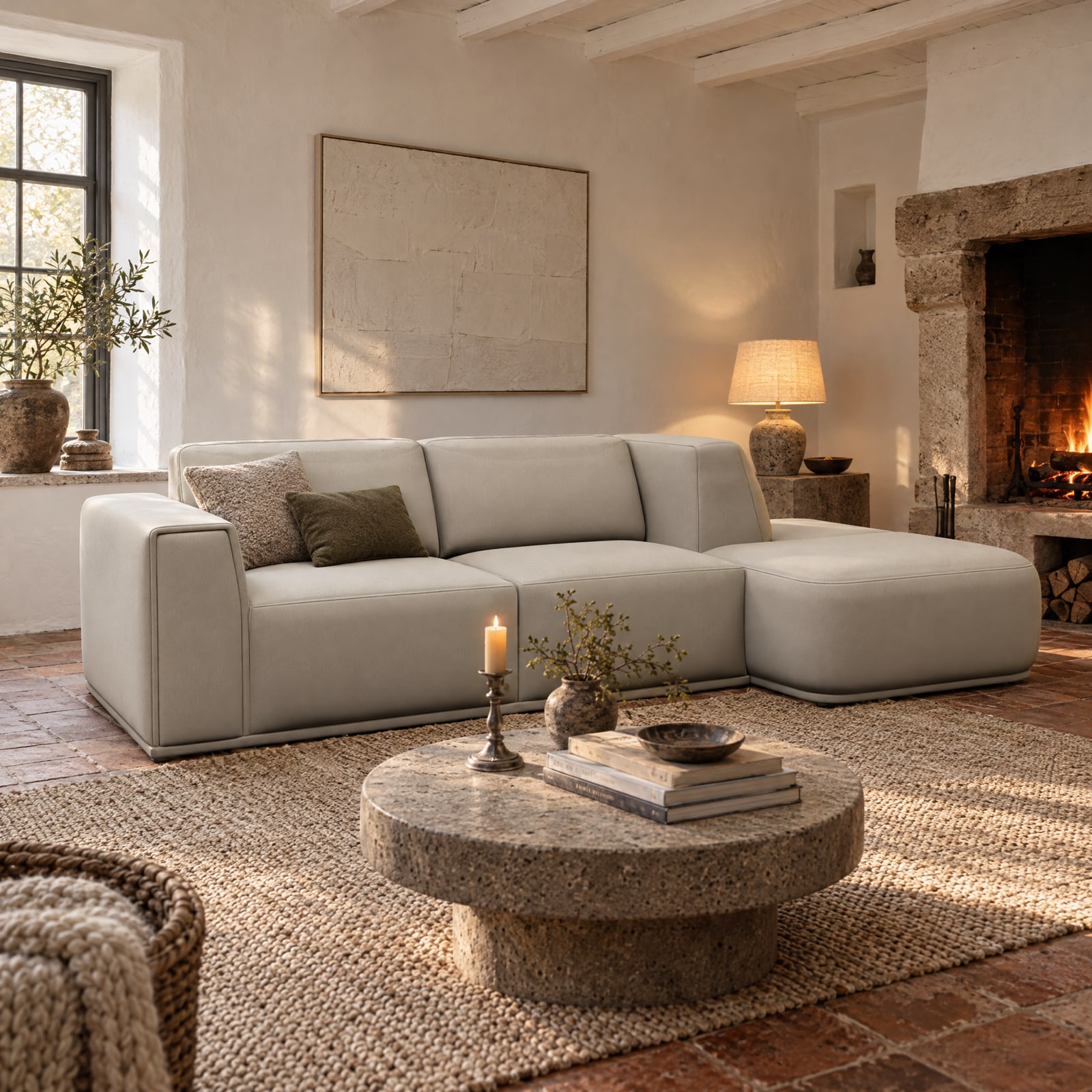 Corner sofa Rover in a living room setting