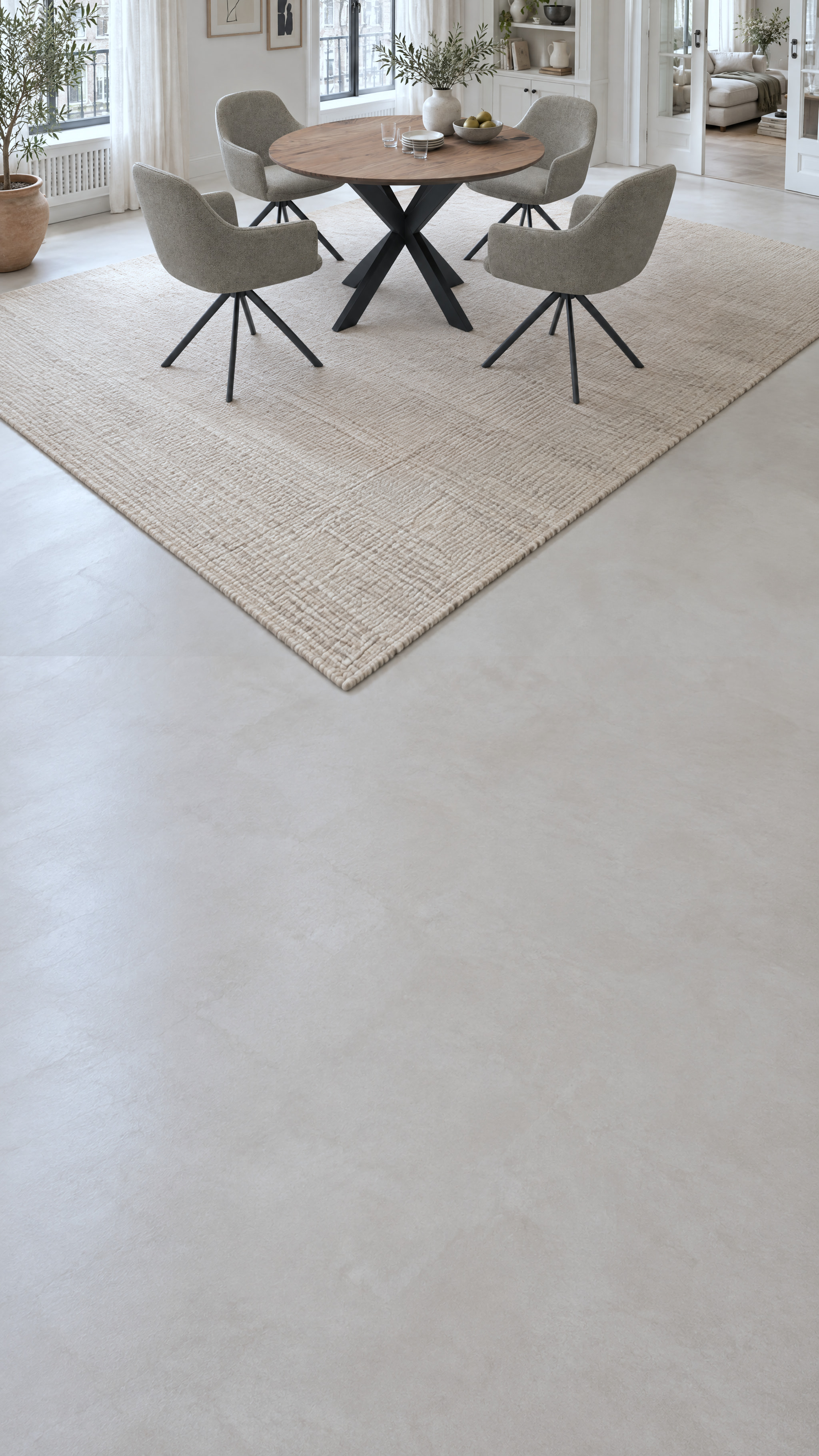 Ronde notenhouten tafel Riga 80x40 staal