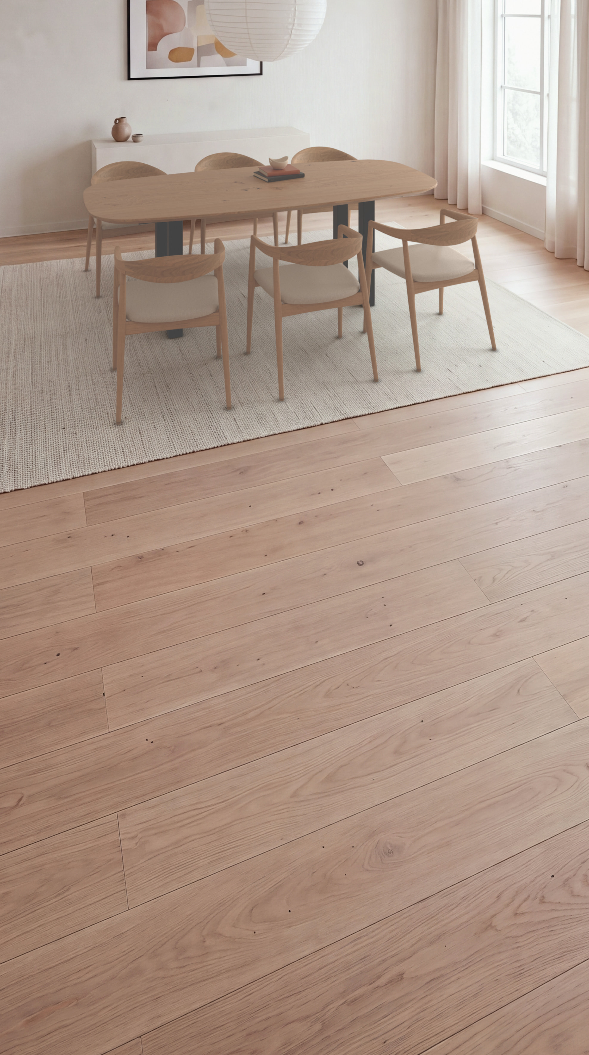 Deens ovale eikenhouten tafel Amsterdam staal