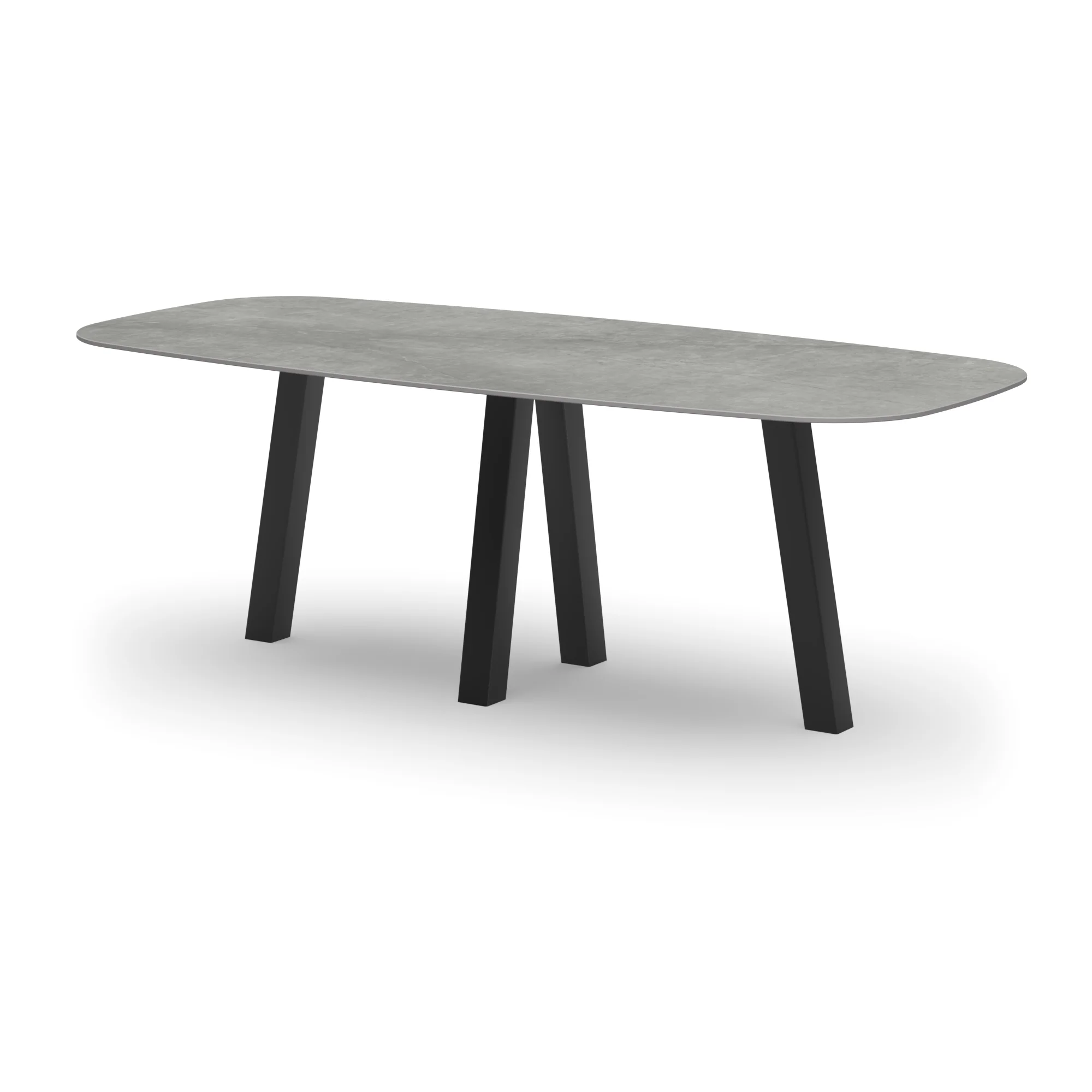 Deens ovale keramieken tafel Praag staal