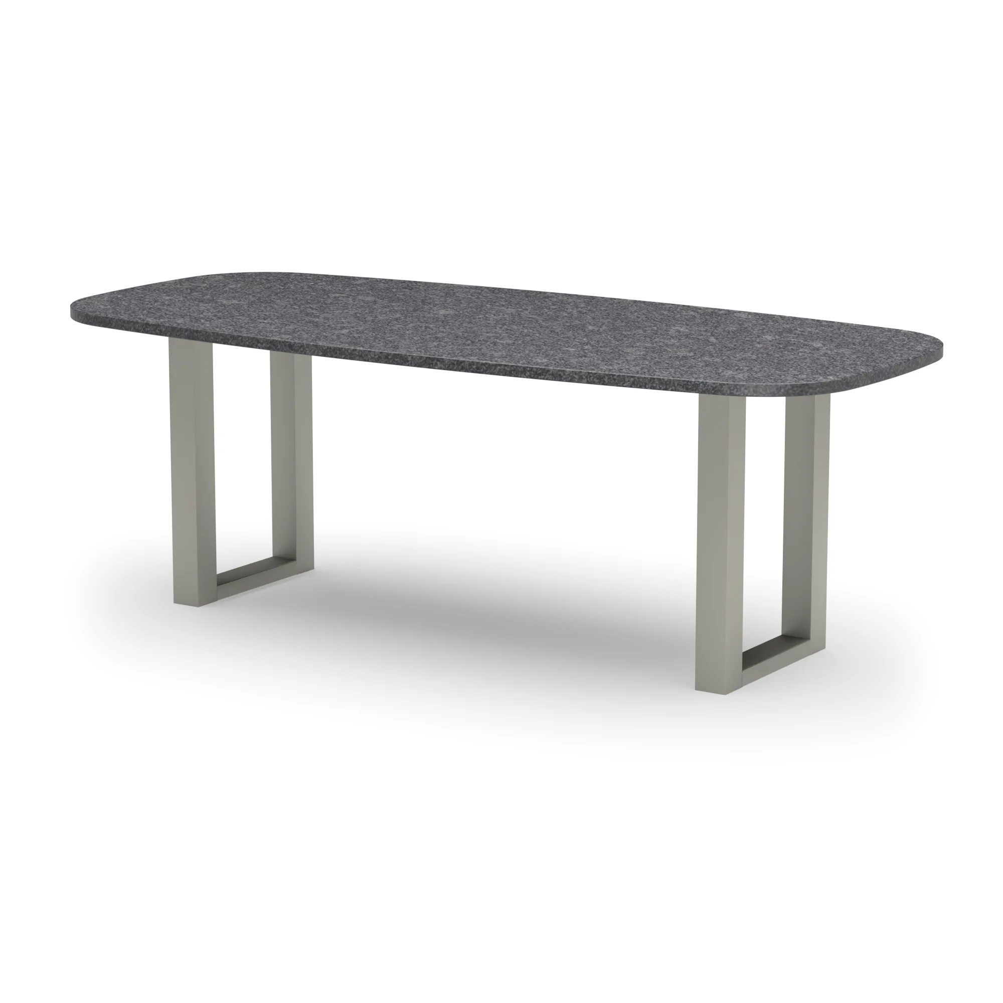 Deens ovale granieten tafel Amsterdam RVS