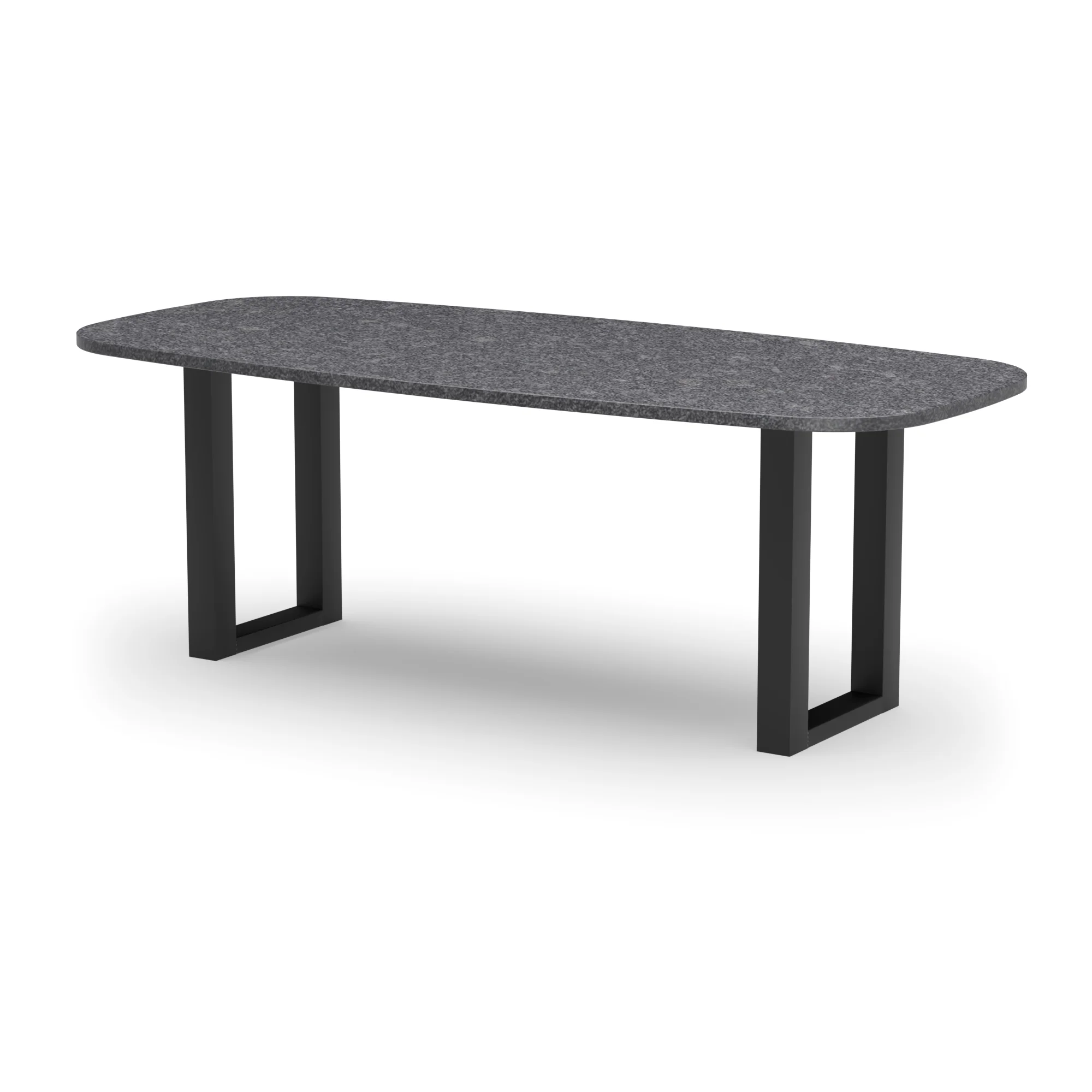 Deens ovale granieten tafel Amsterdam staal