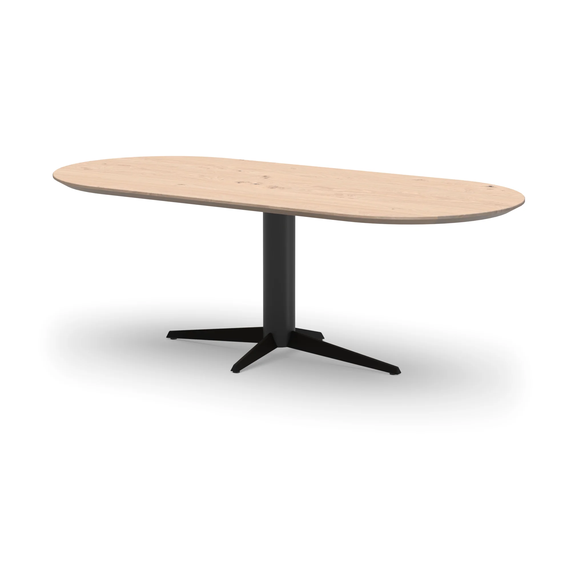 Racetrack eikenhouten tafel Londen staal