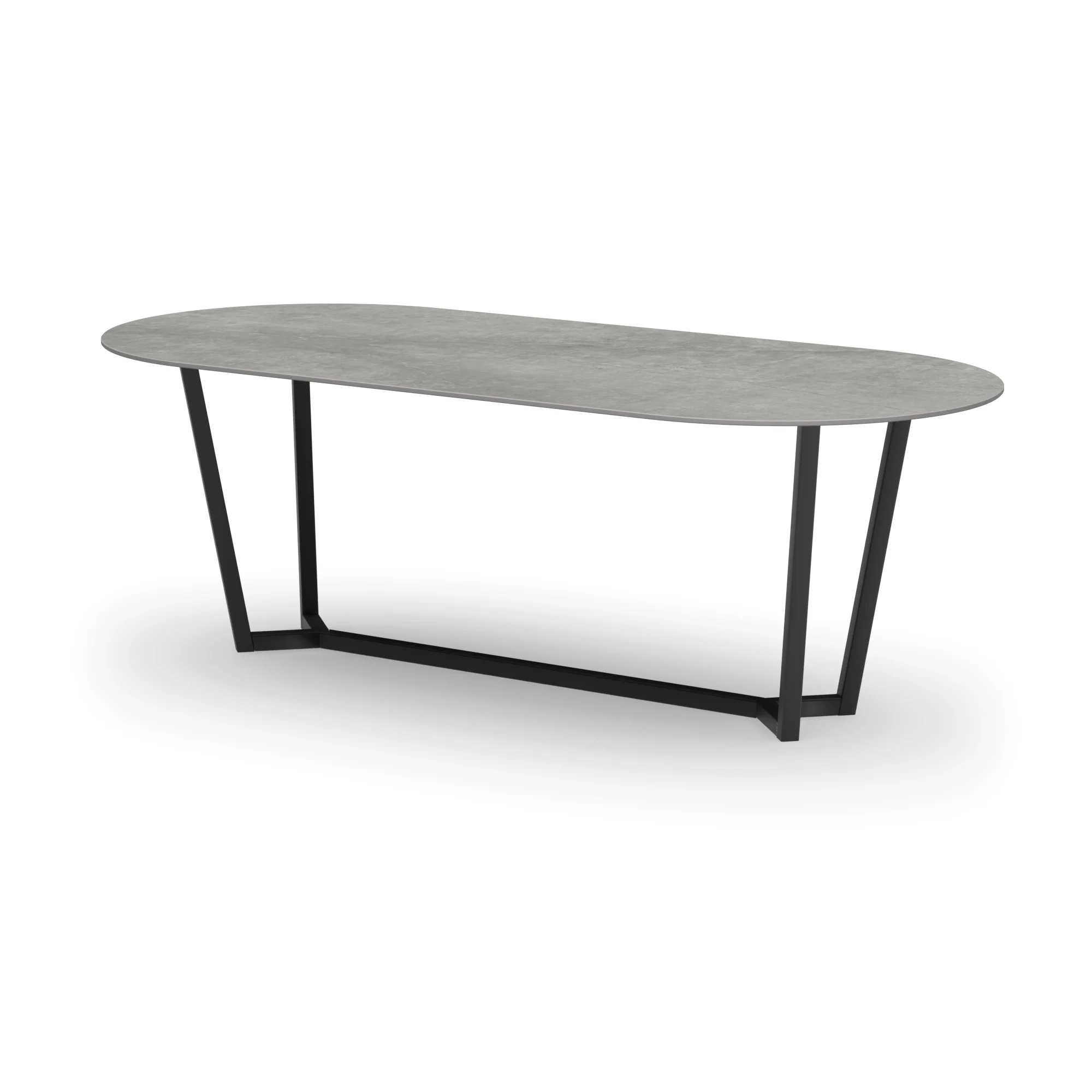 Racetrack keramieken tafel Lissabon staal