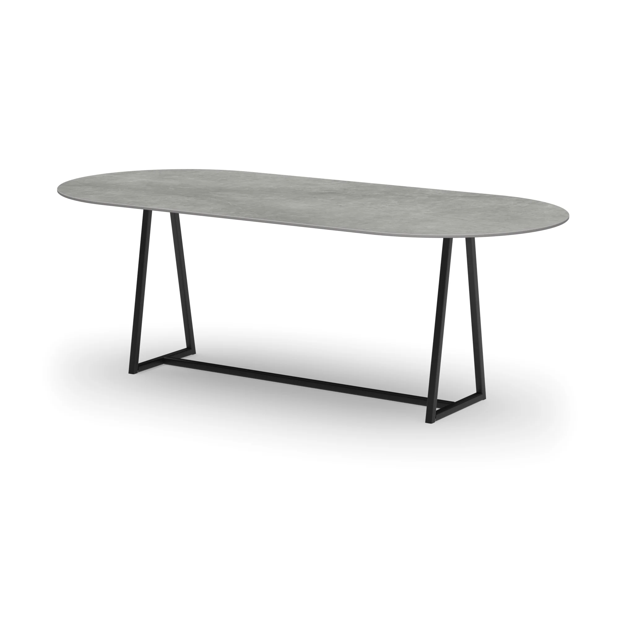 Racetrack keramieken tafel Monaco staal