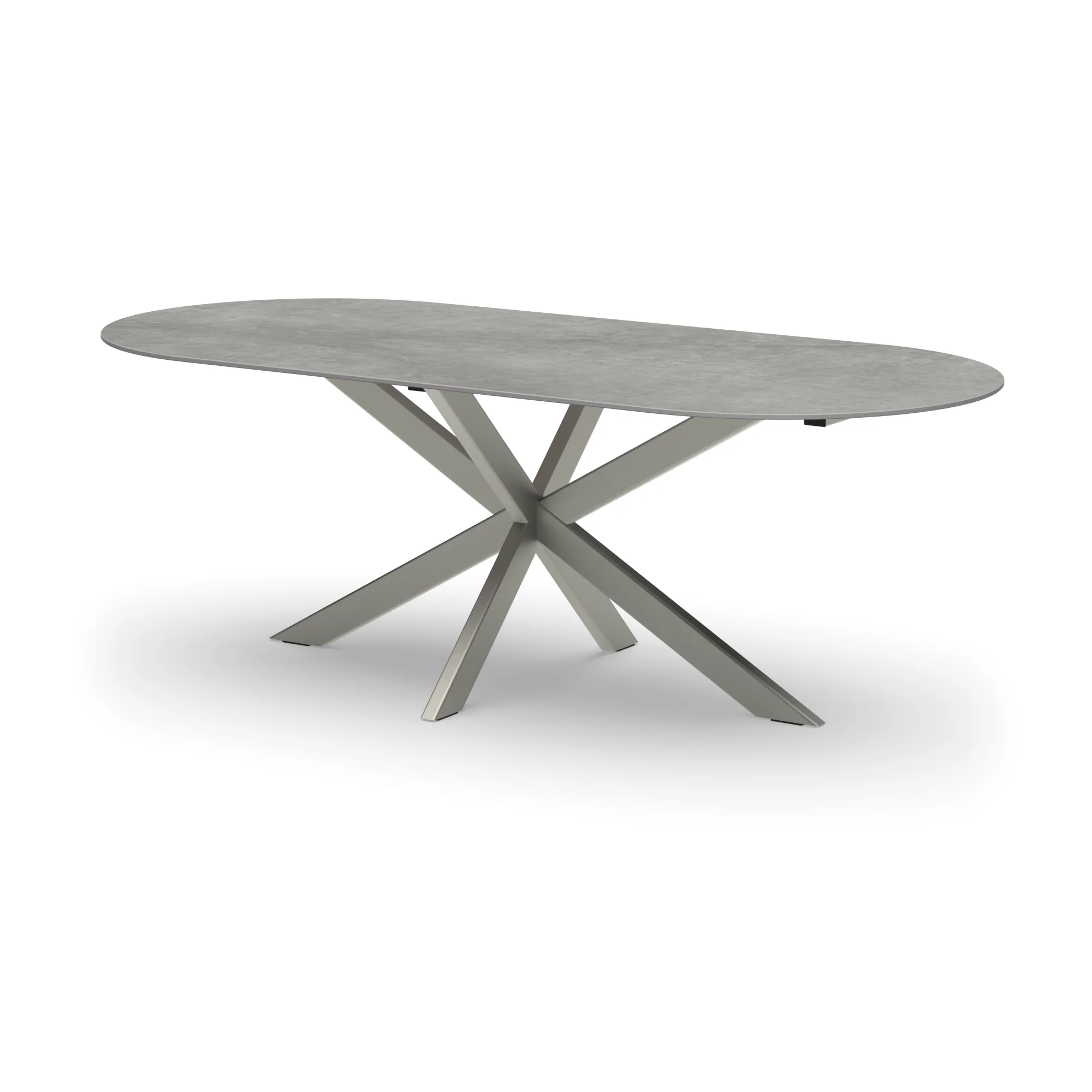 Racetrack keramieken tafel Riga 80x40 RVS