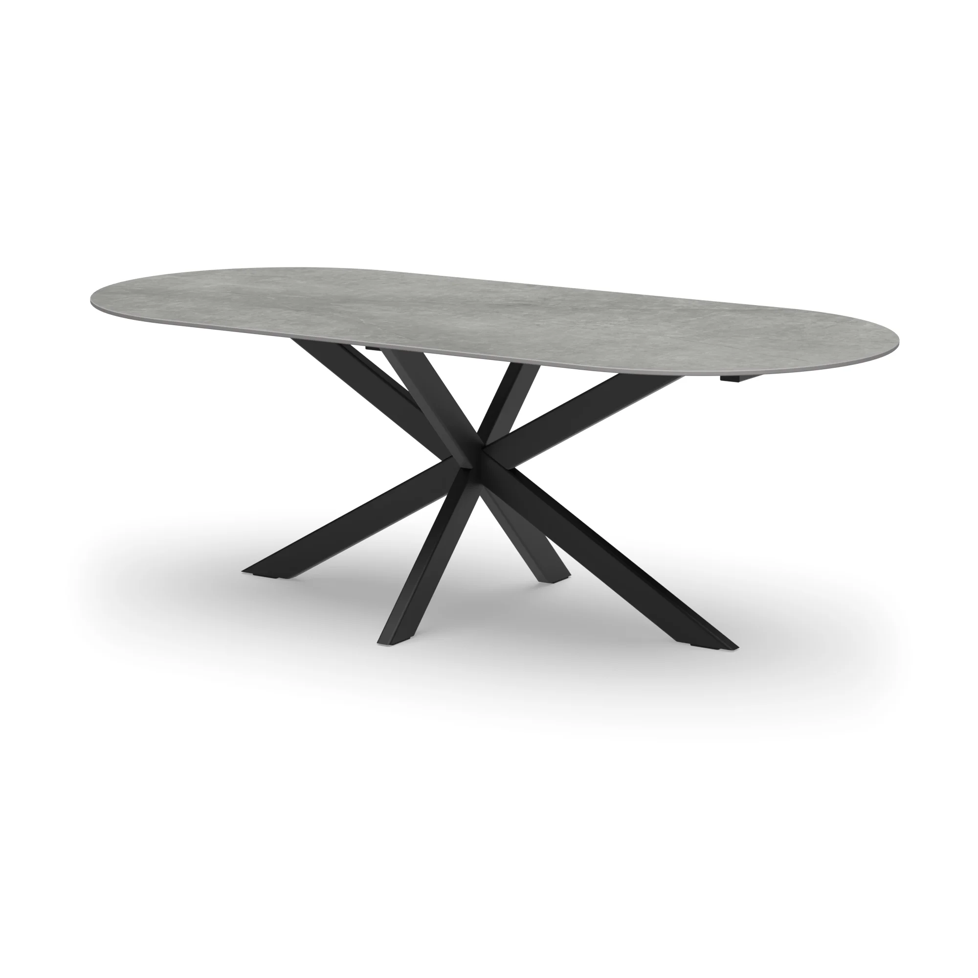 Racetrack keramieken tafel Riga 80x40 staal