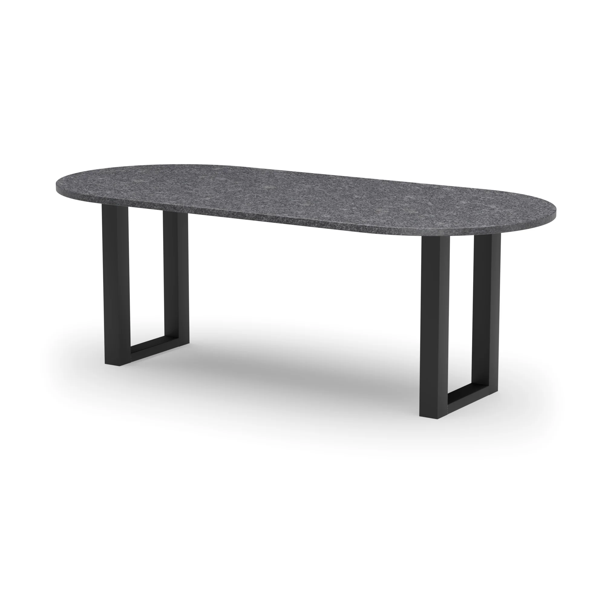 Racetrack granieten tafel Amsterdam staal