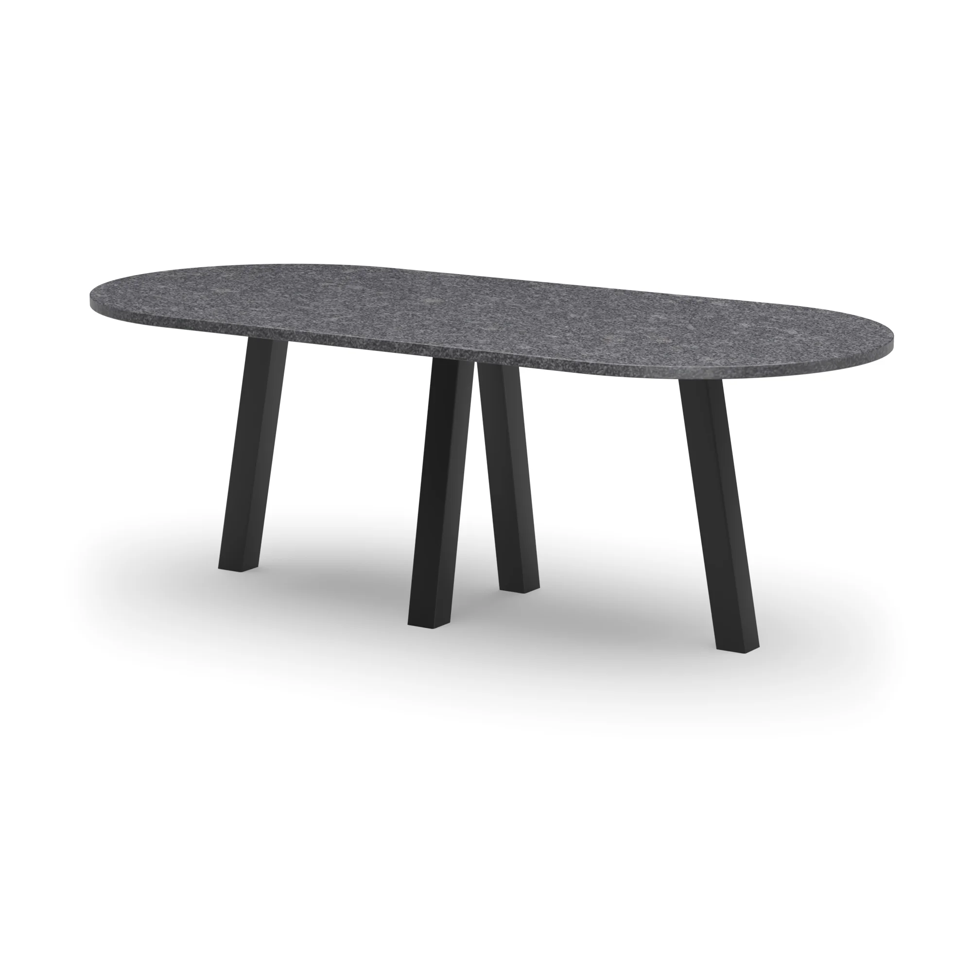 Racetrack granieten tafel Praag staal