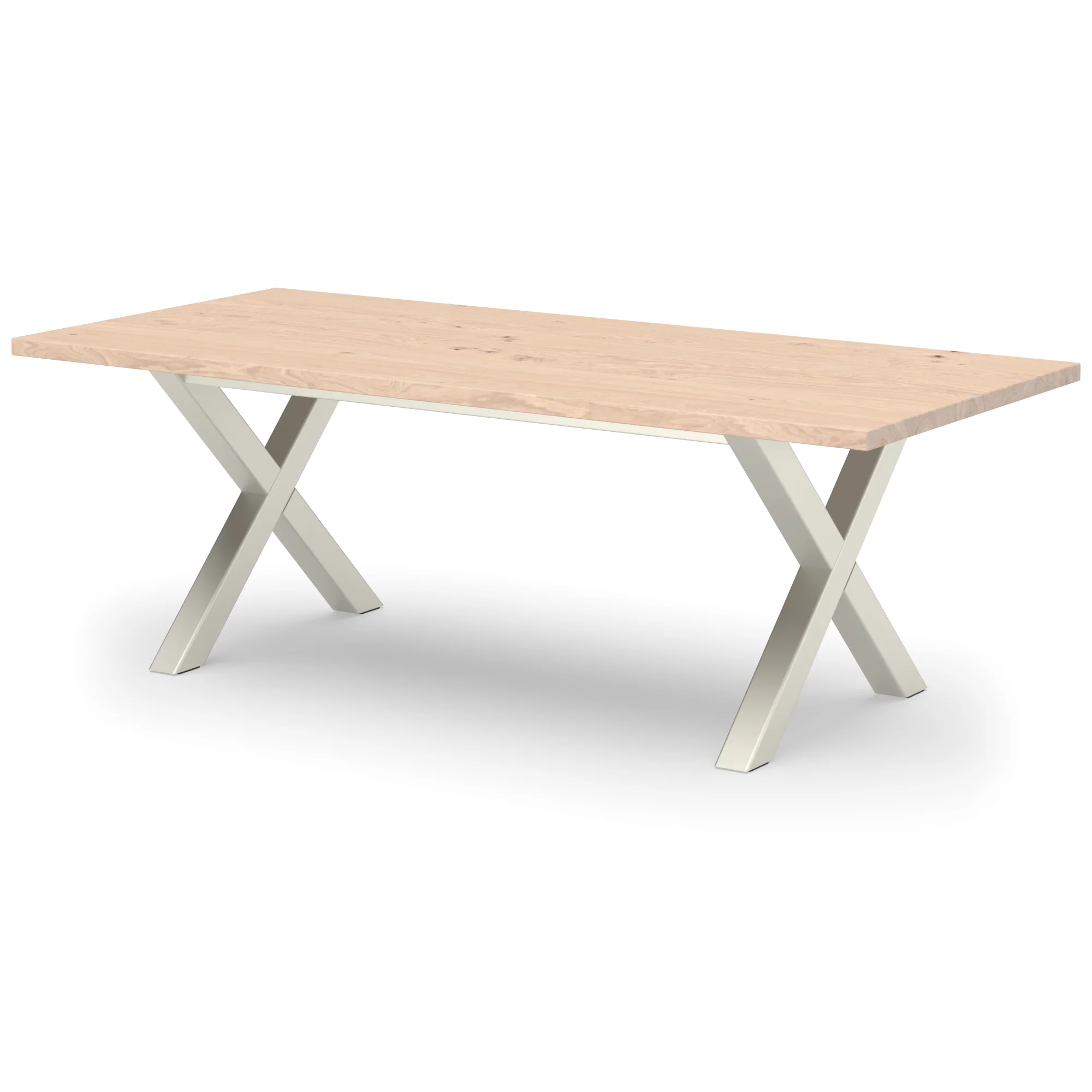 Rechthoekige eikenhouten tafel Sydney RVS