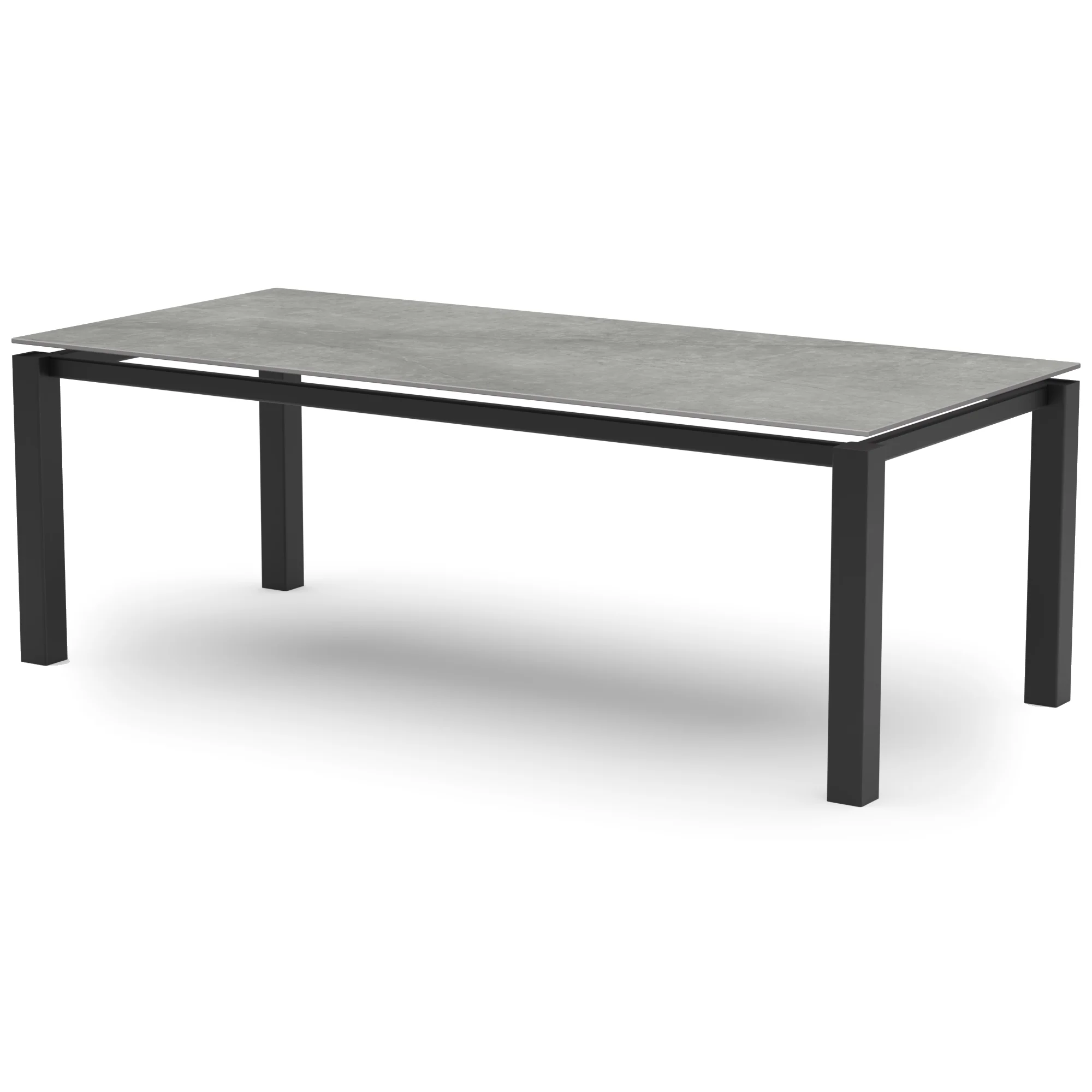 Rechthoekige keramieken tafel Helsinki staal