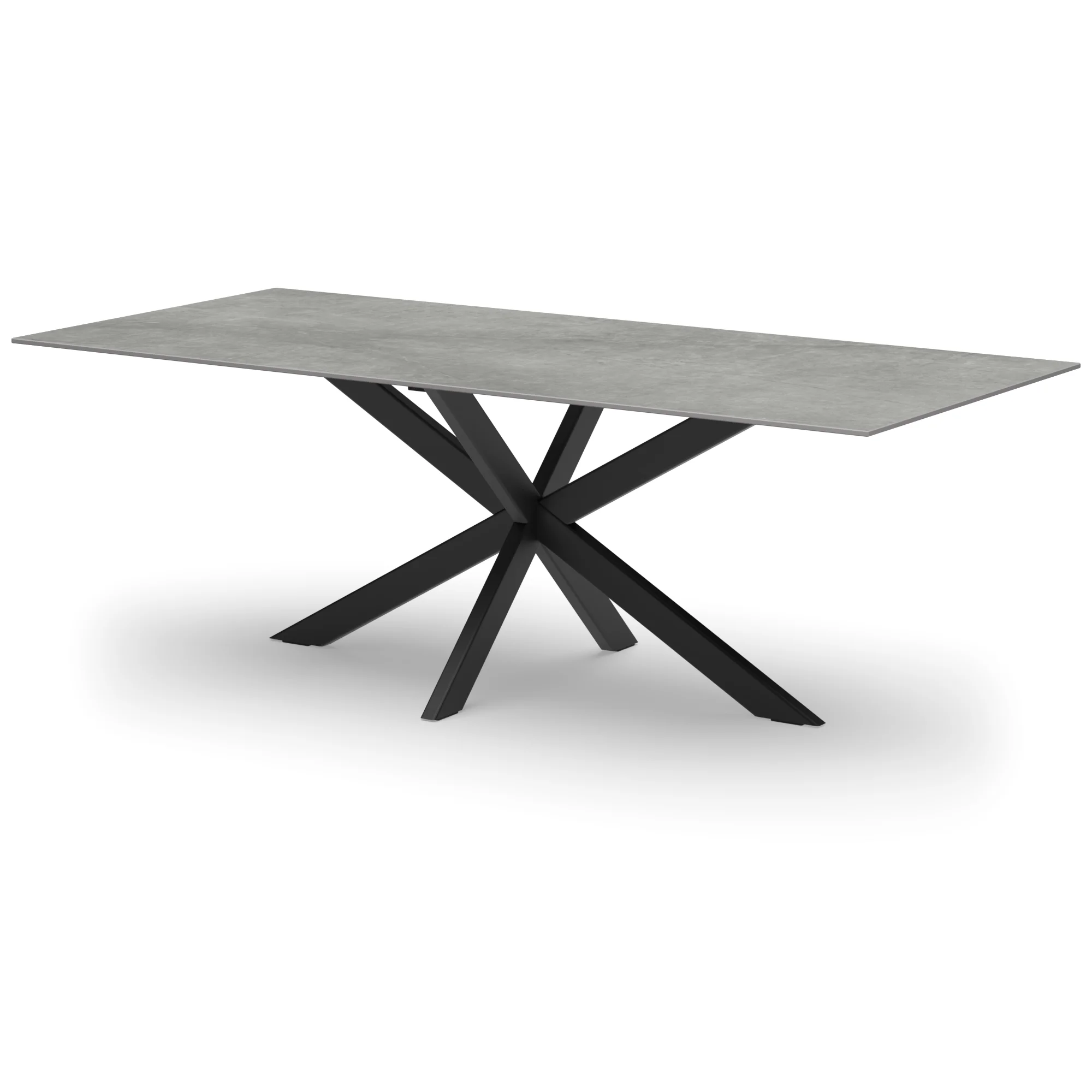 Rechthoekige keramieken tafel Riga 80x40 staal