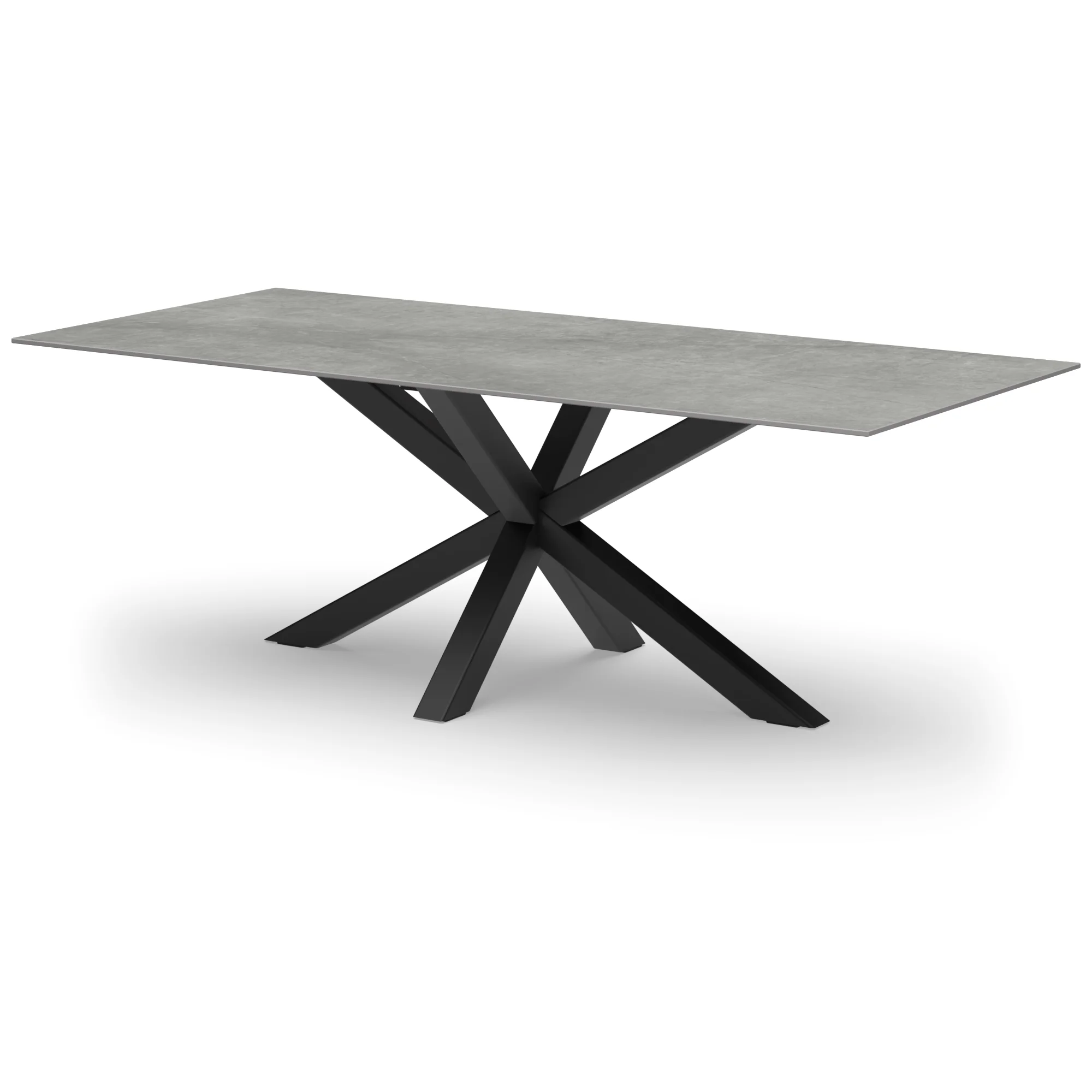 Rechthoekige keramieken tafel Riga 80x80 staal