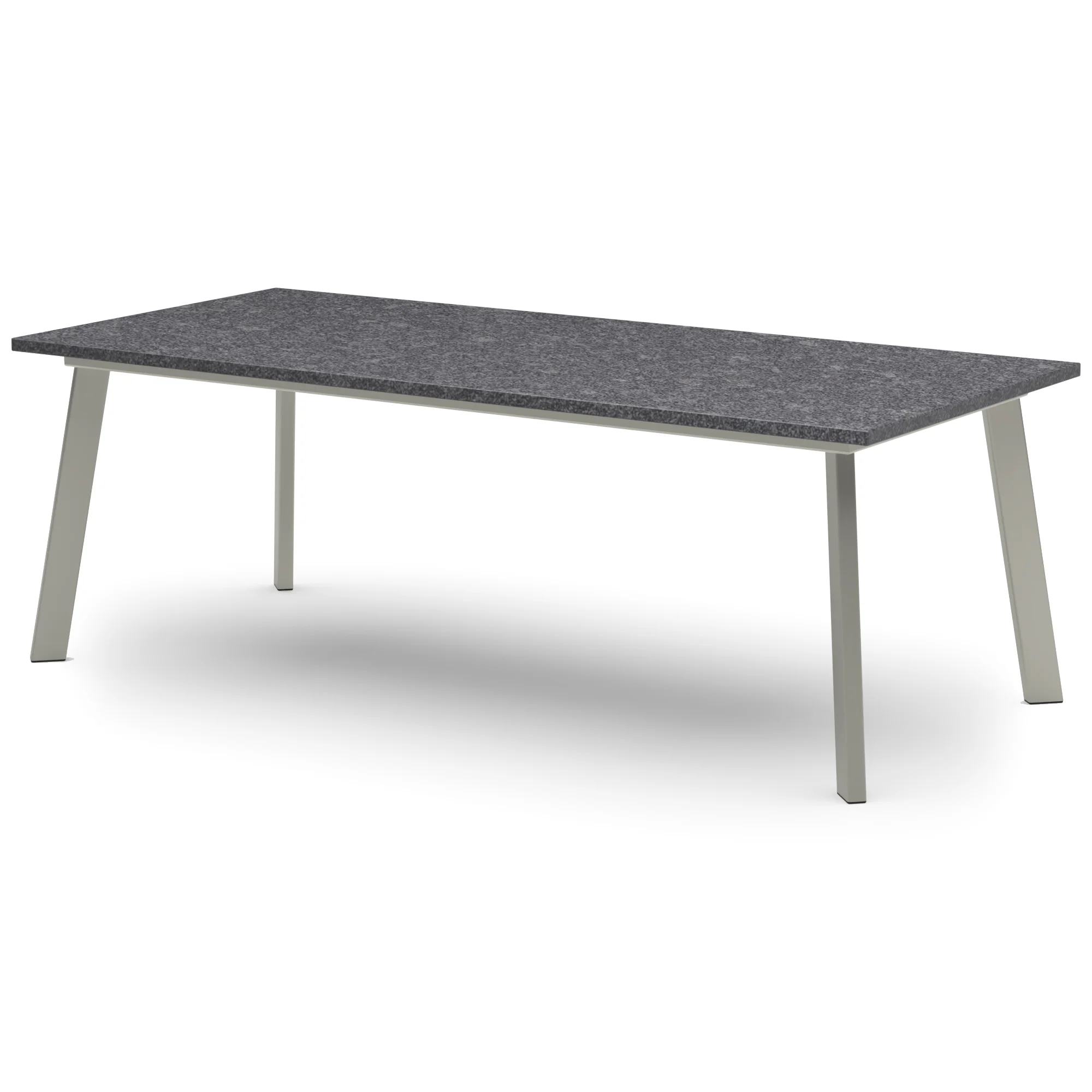 Rechthoekige granieten tafel Brussel RVS