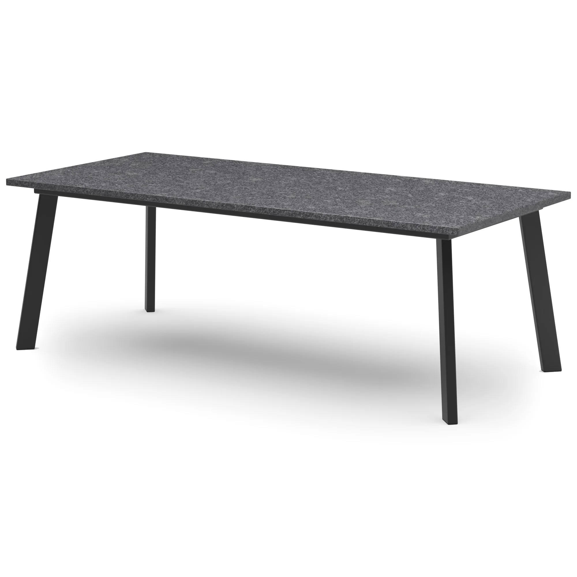 Rechthoekige granieten tafel Brussel staal