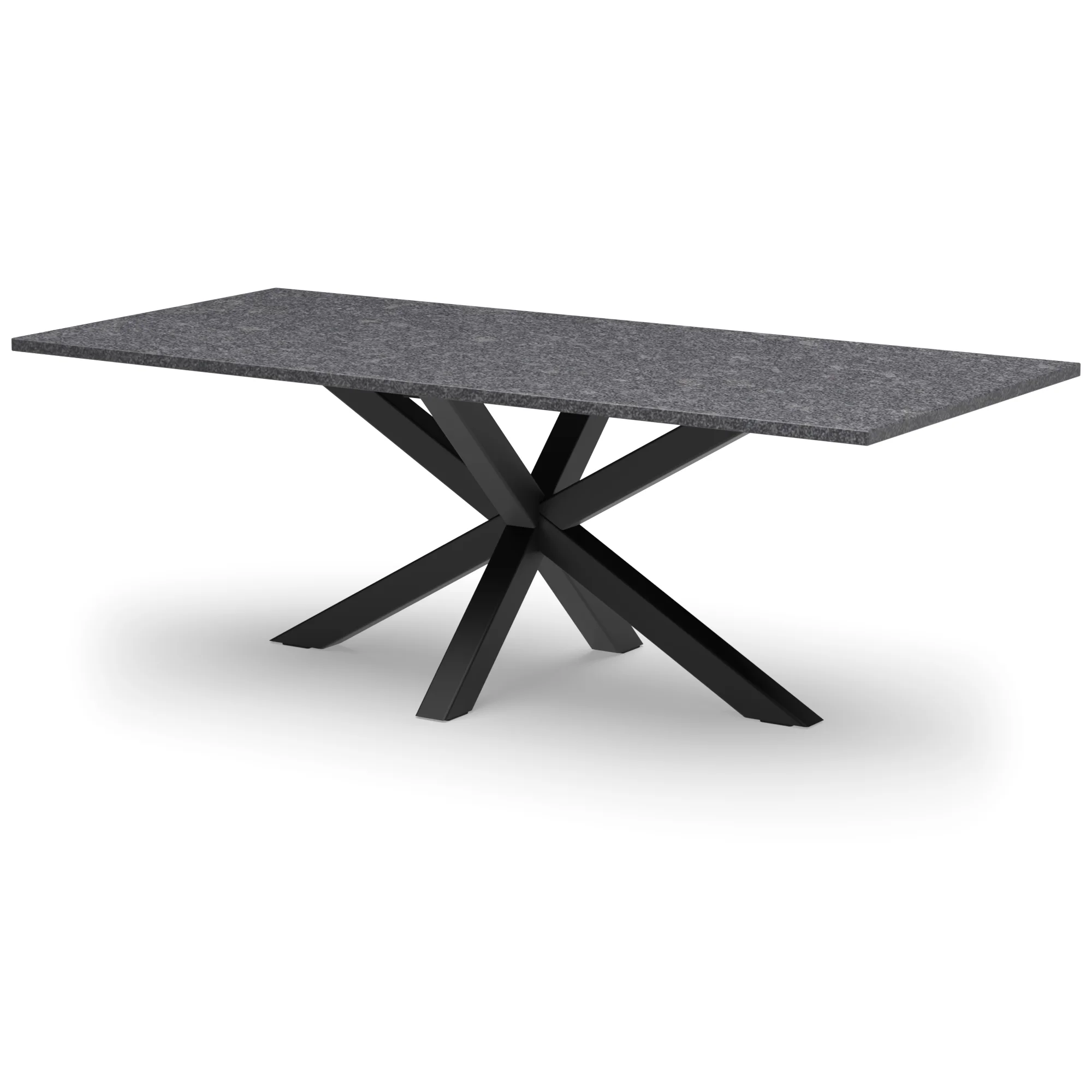 Rechthoekige granieten tafel Riga 80x80 staal