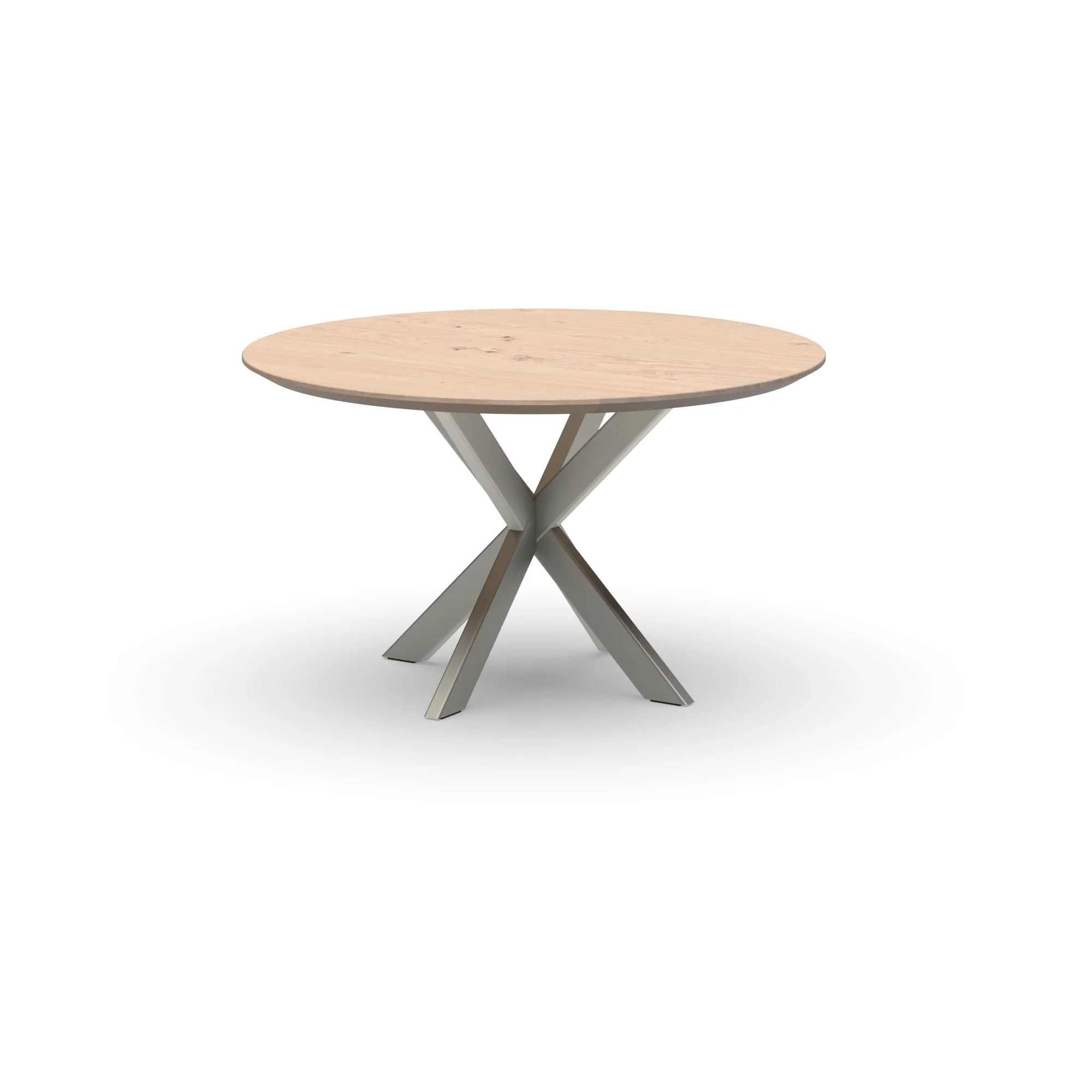Ronde eikenhouten tafel Riga 80x40 RVS