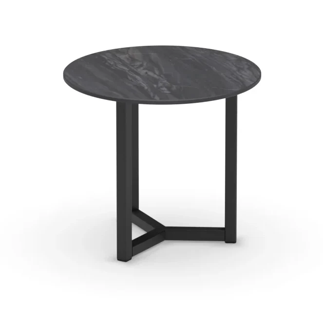 Round ceramic coffee table Oslo Bahia Black