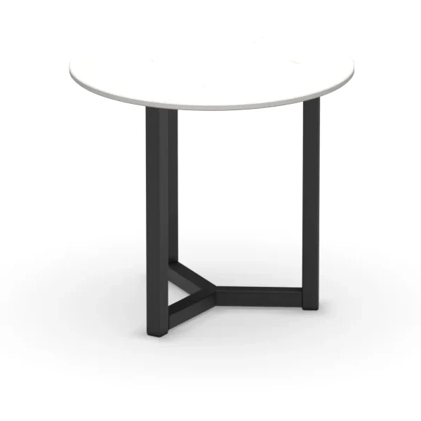 Round ceramic coffee table Oslo Greek White
