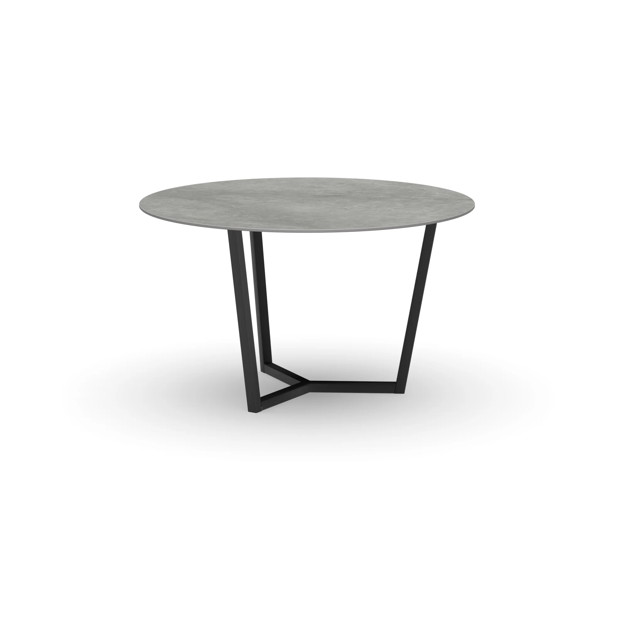Ronde keramieken tafel Lissabon staal