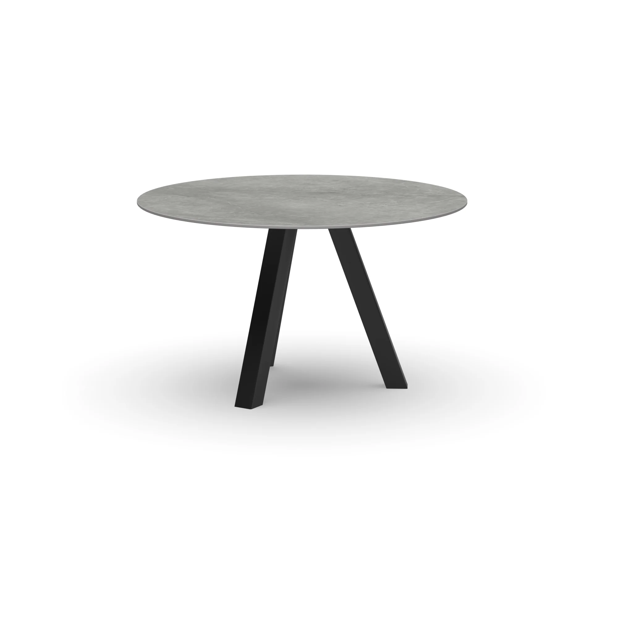 Ronde keramieken tafel Praag staal