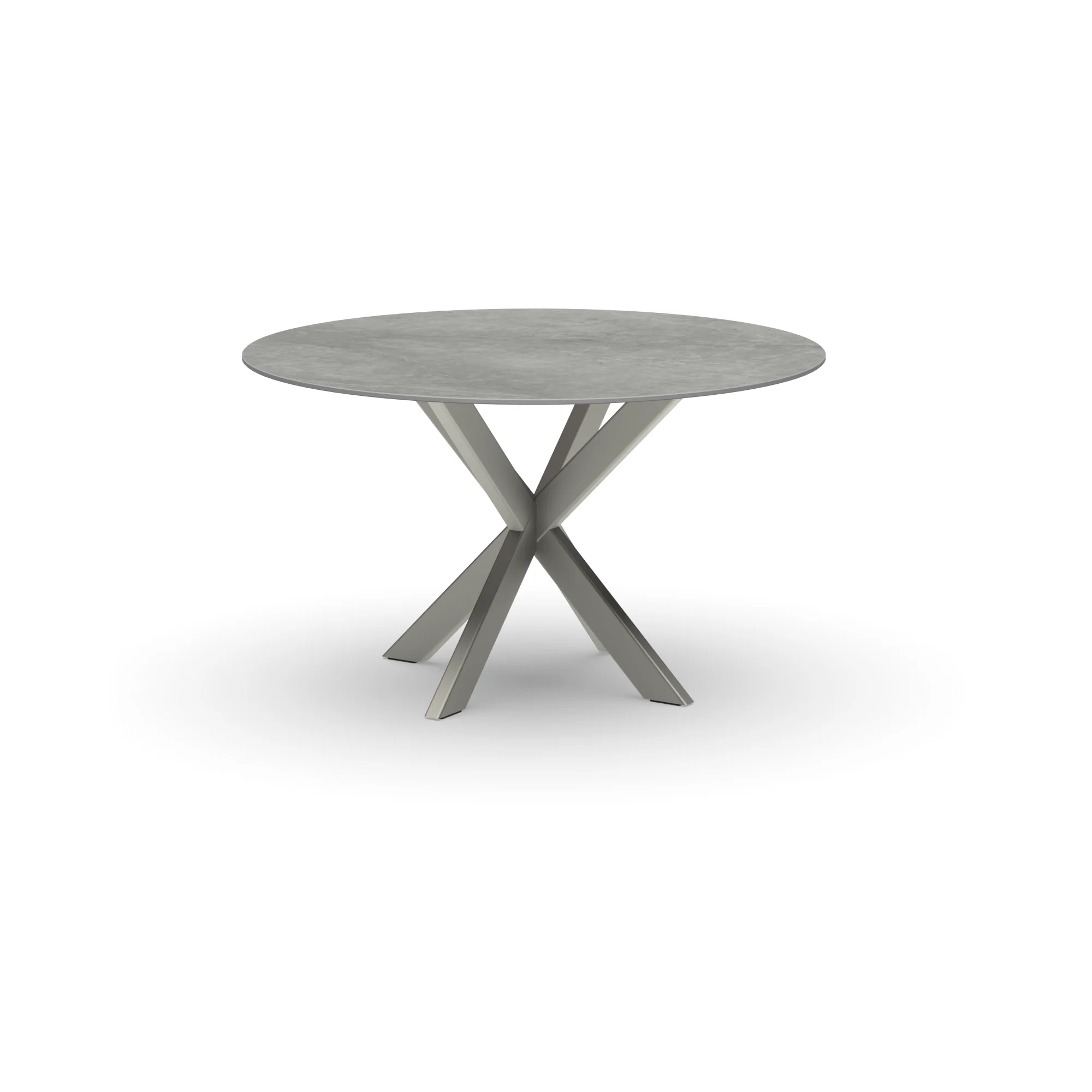 Ronde keramieken tafel Riga 80x40 RVS