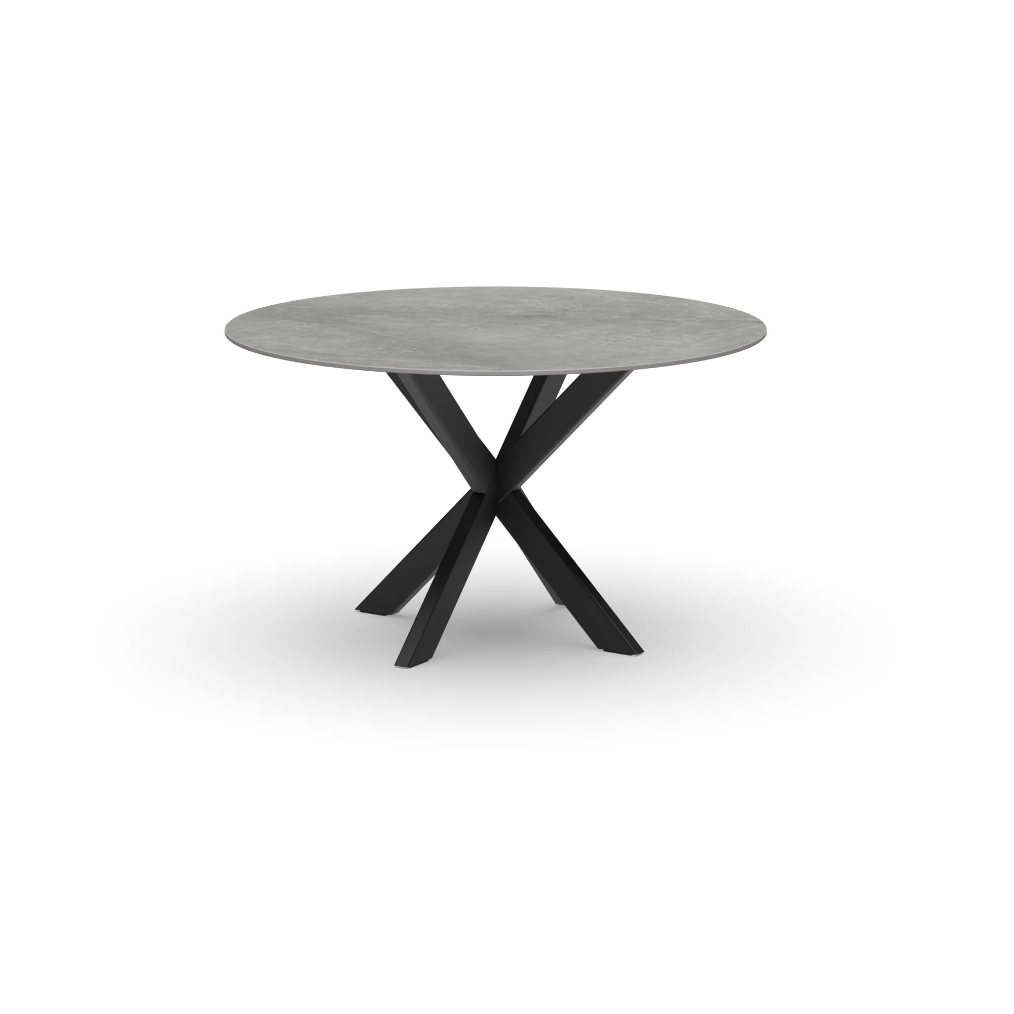 Ronde keramieken tafel Riga 80x40 staal