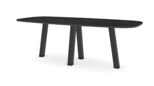 Deens ovale keramieken tafel Praag staal