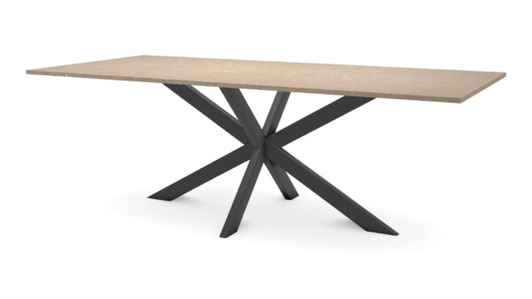 Rechthoekige composieten tafel Riga 80x40 staal