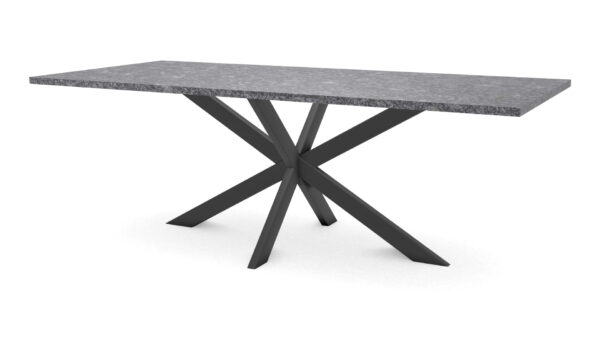 Rechthoekige natuurstenen tafel Riga 80x40 staal