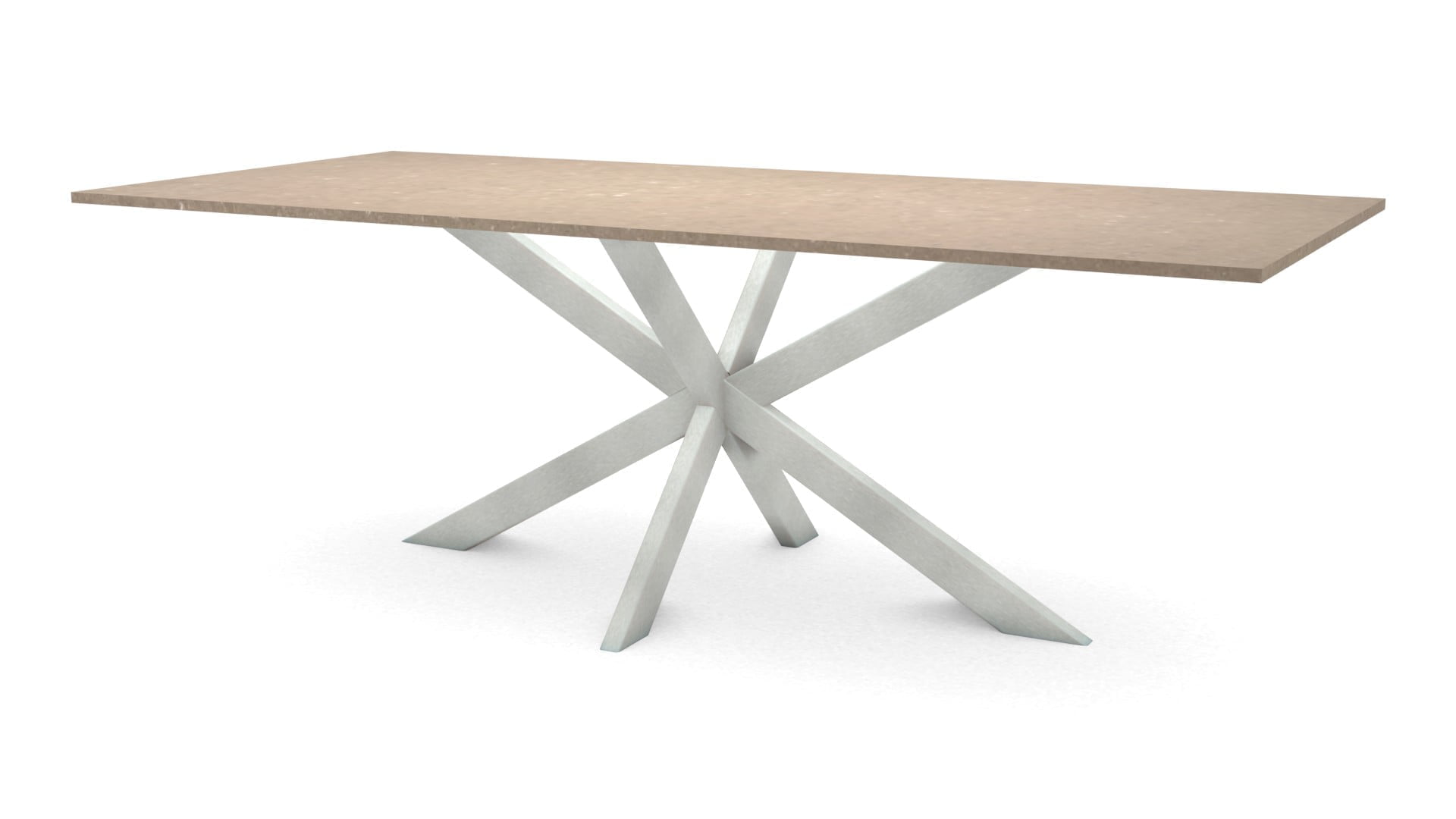 Rechthoekige composieten tafel Riga 80x40 RVS