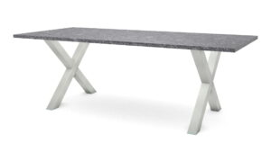 Rechthoekige granieten tafel Sydney RVS