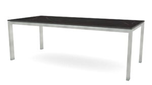 Rechthoekige keramieken tafel Venetie RVS