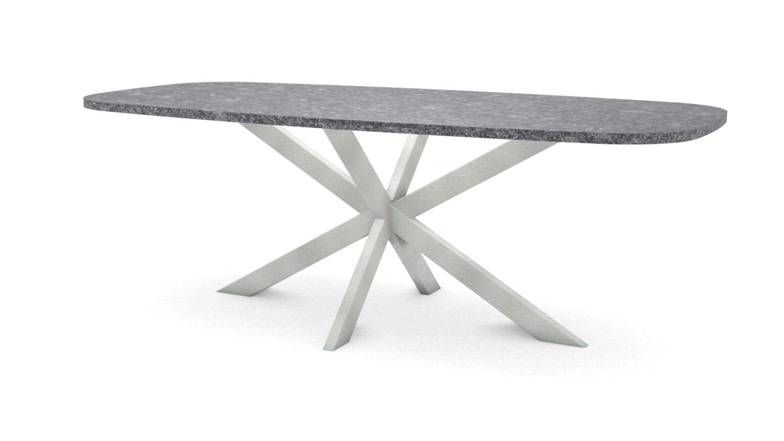Deens-ovale-granieten-tafel-Riga-80x40-RVS Deens ovale granieten tafel Riga 80x40 RVS - Afbeelding 1