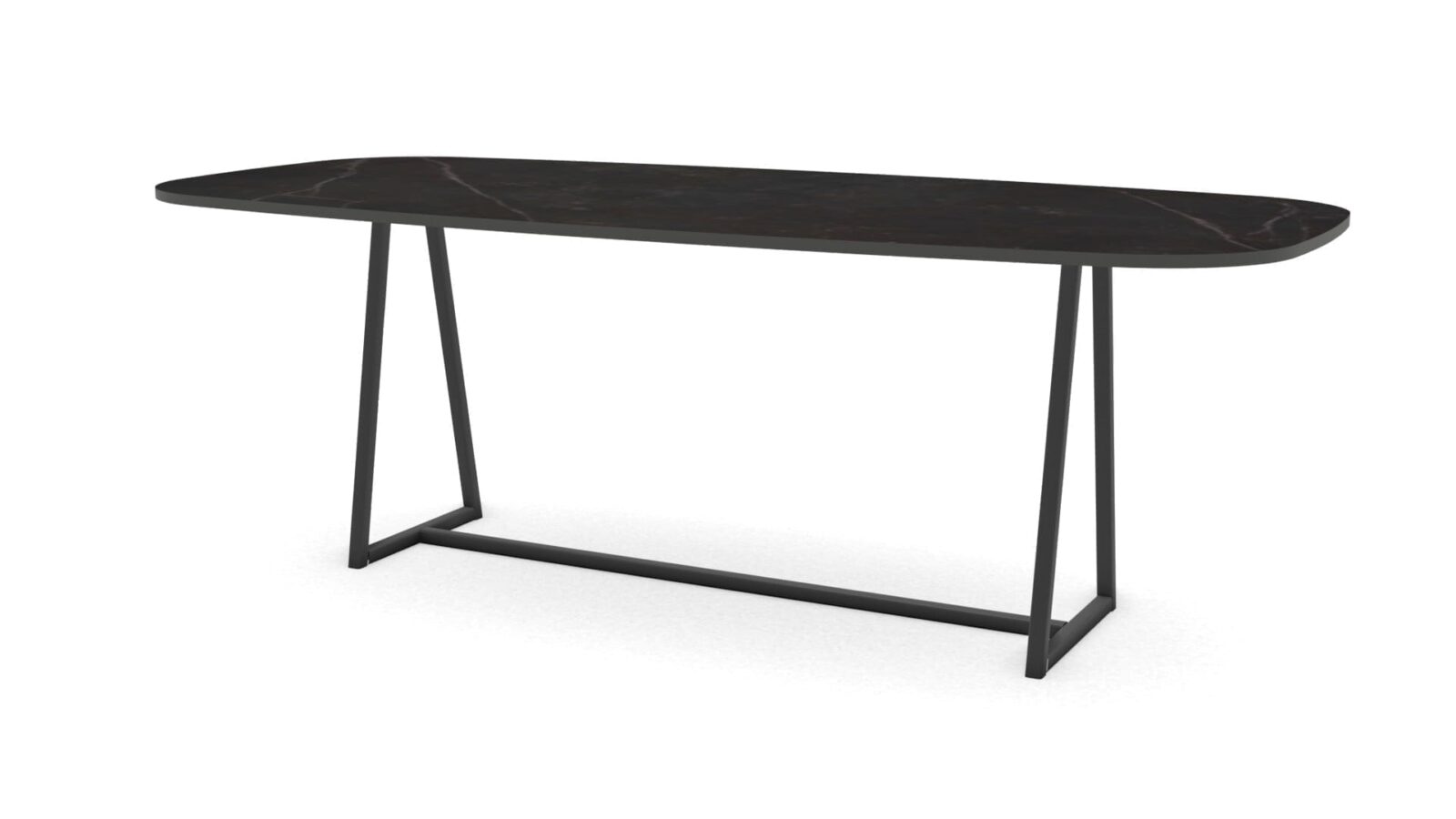 Deens-ovale-keramieken-tafel-Monaco-staal Deens ovale keramieken tafel Monaco staal - Afbeelding 1