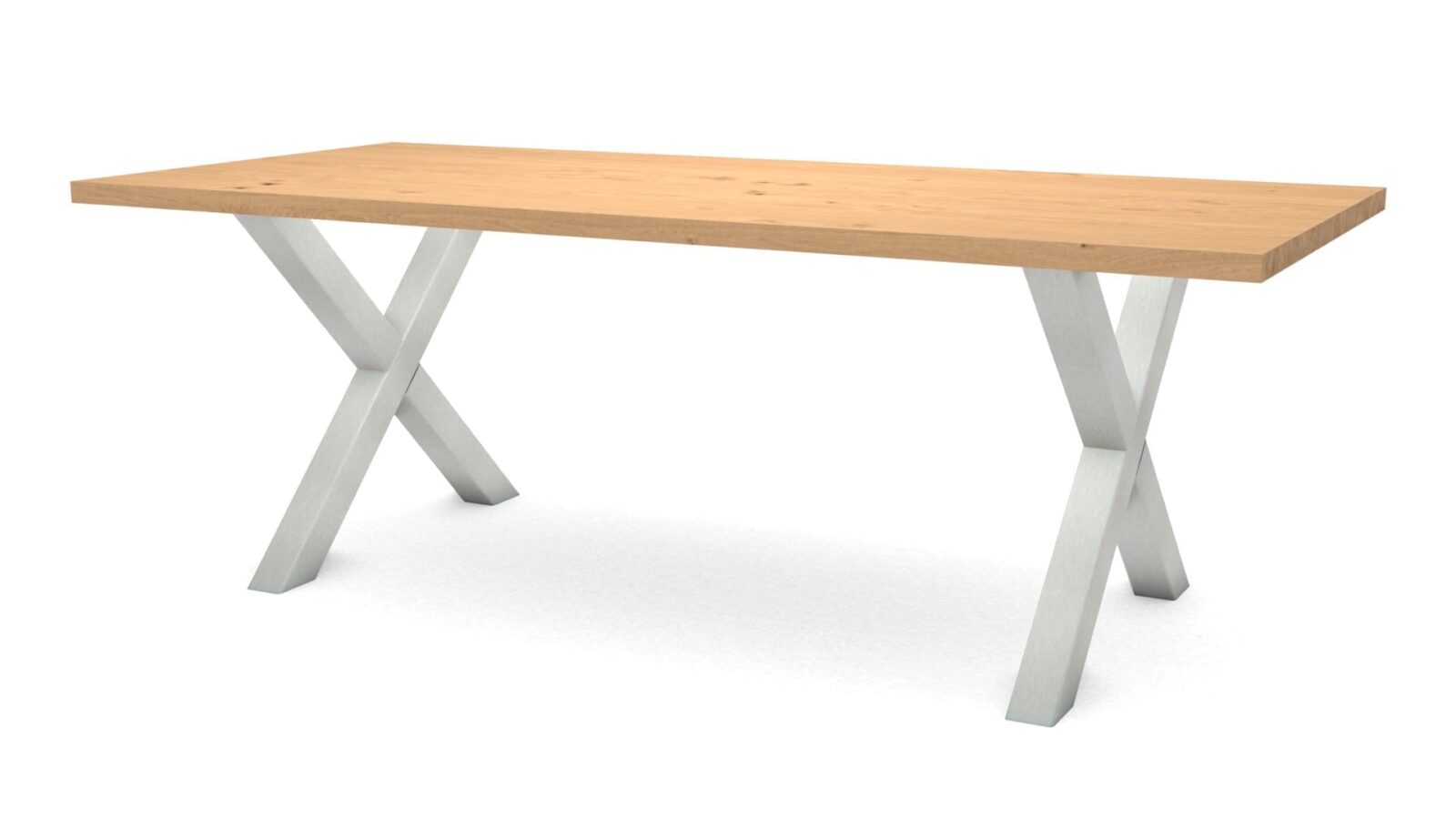 Rechthoekige-eikenhouten-tafel-Sydney-RVS Rechthoekige eikenhouten tafel Sydney RVS - Afbeelding 1