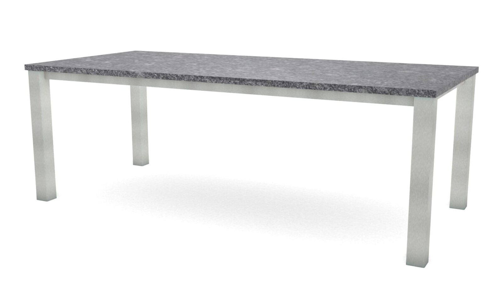 Rechthoekige granieten tafel Dublin RVS - Afbeelding 1