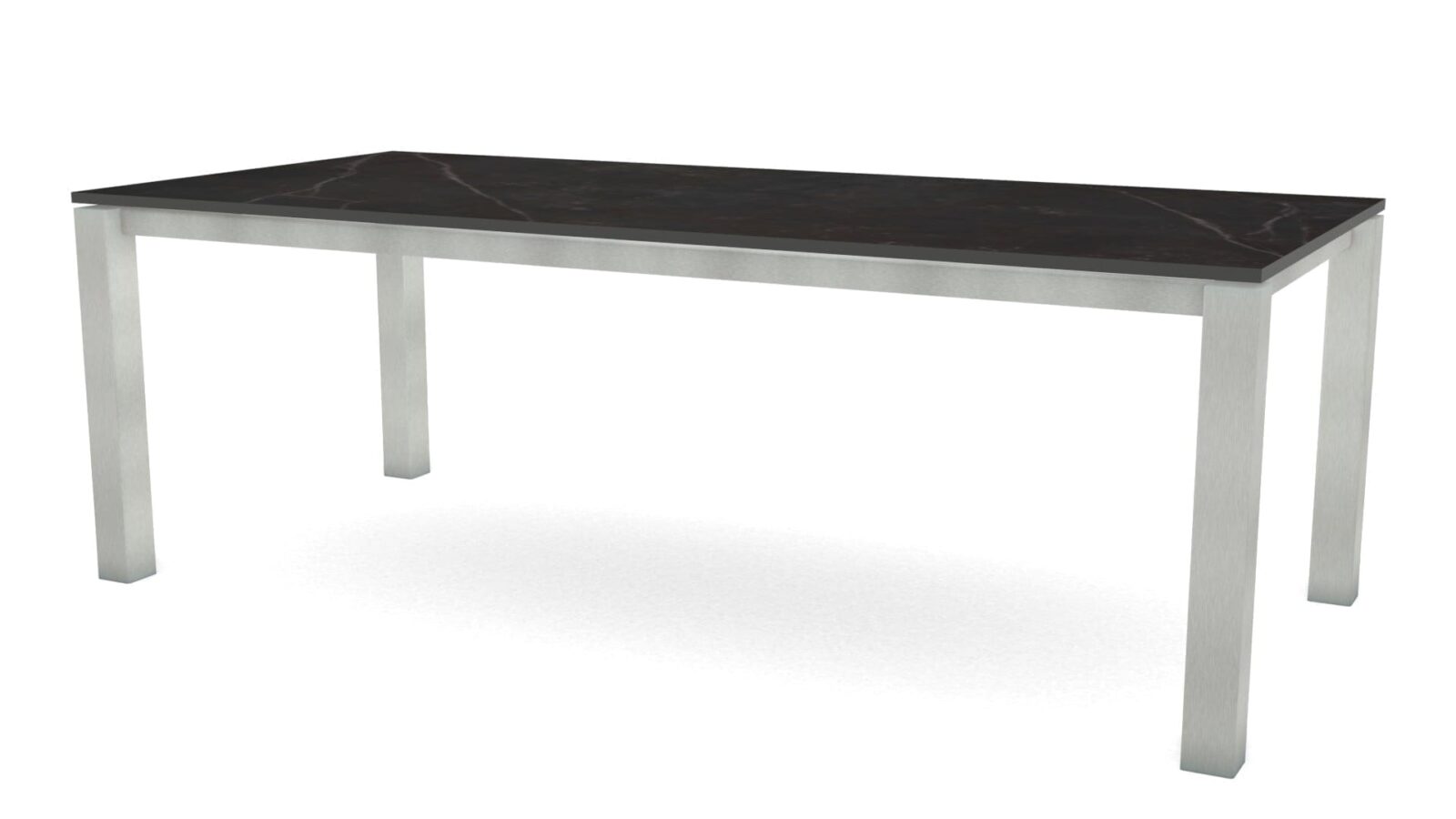 Rechthoekige keramieken tafel Helsinki RVS - Afbeelding 1