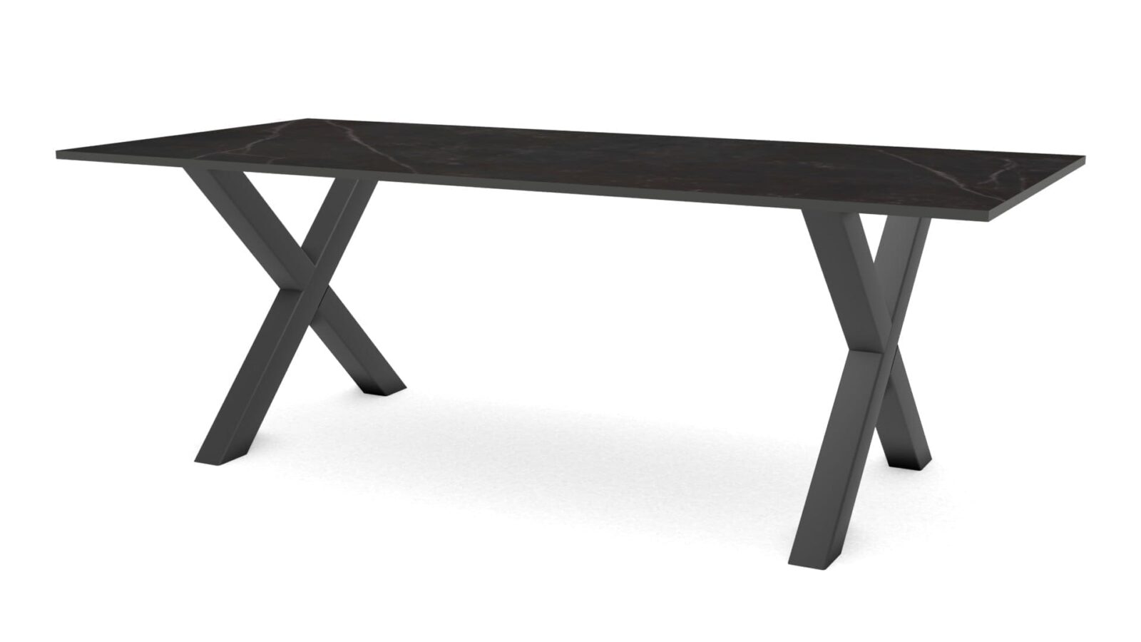 Rechthoekige-keramieken-tafel-Sydney-staal Rechthoekige keramieken tafel Sydney staal - Afbeelding 1