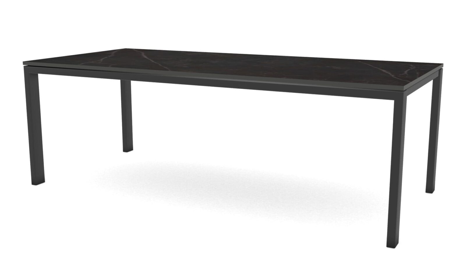 Rechthoekige keramieken tafel Venetie staal - Afbeelding 1