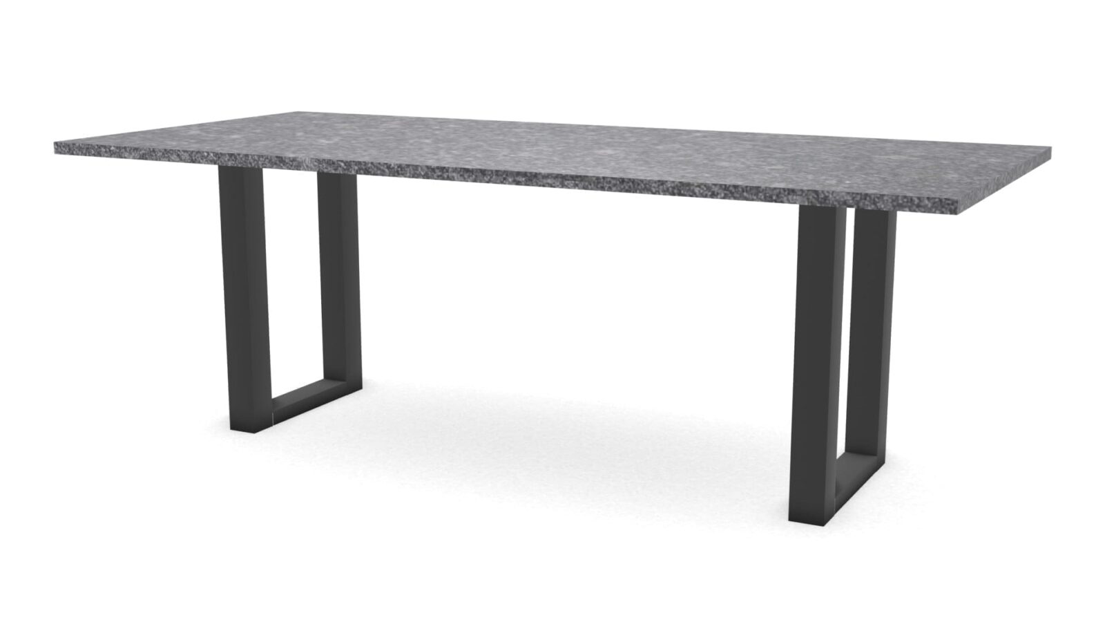 Rechthoekige granieten tafel Amsterdam staal - Afbeelding 1