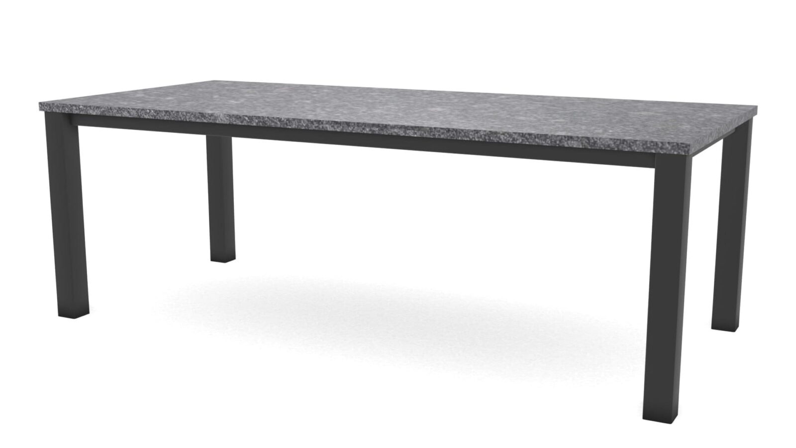 Rechthoekige granieten tafel Dublin staal - Afbeelding 1