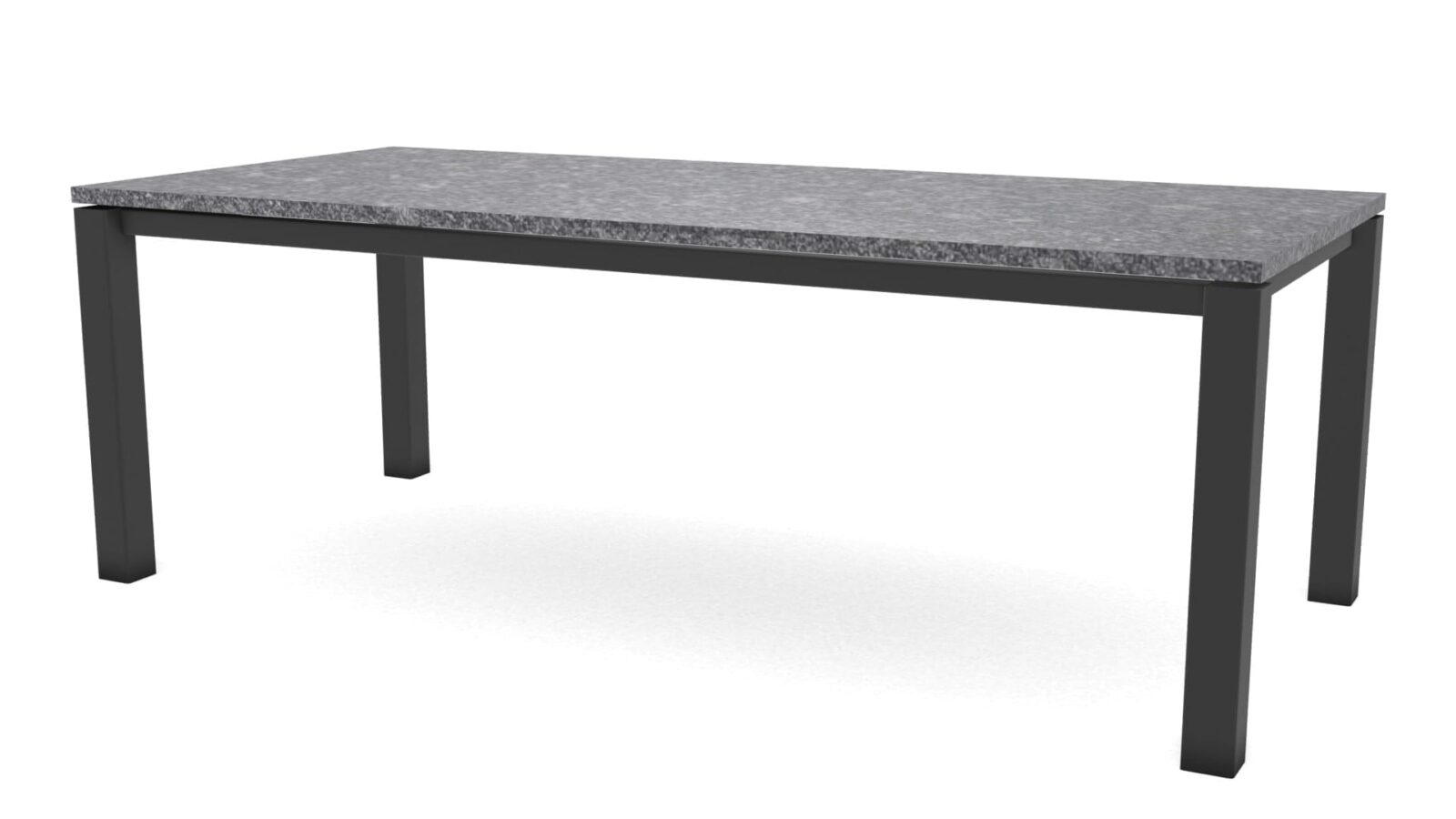 Rechthoekige-natuurstenen-tafel-Helsinki-staal Rechthoekige granieten tafel Helsinki staal - Afbeelding 1