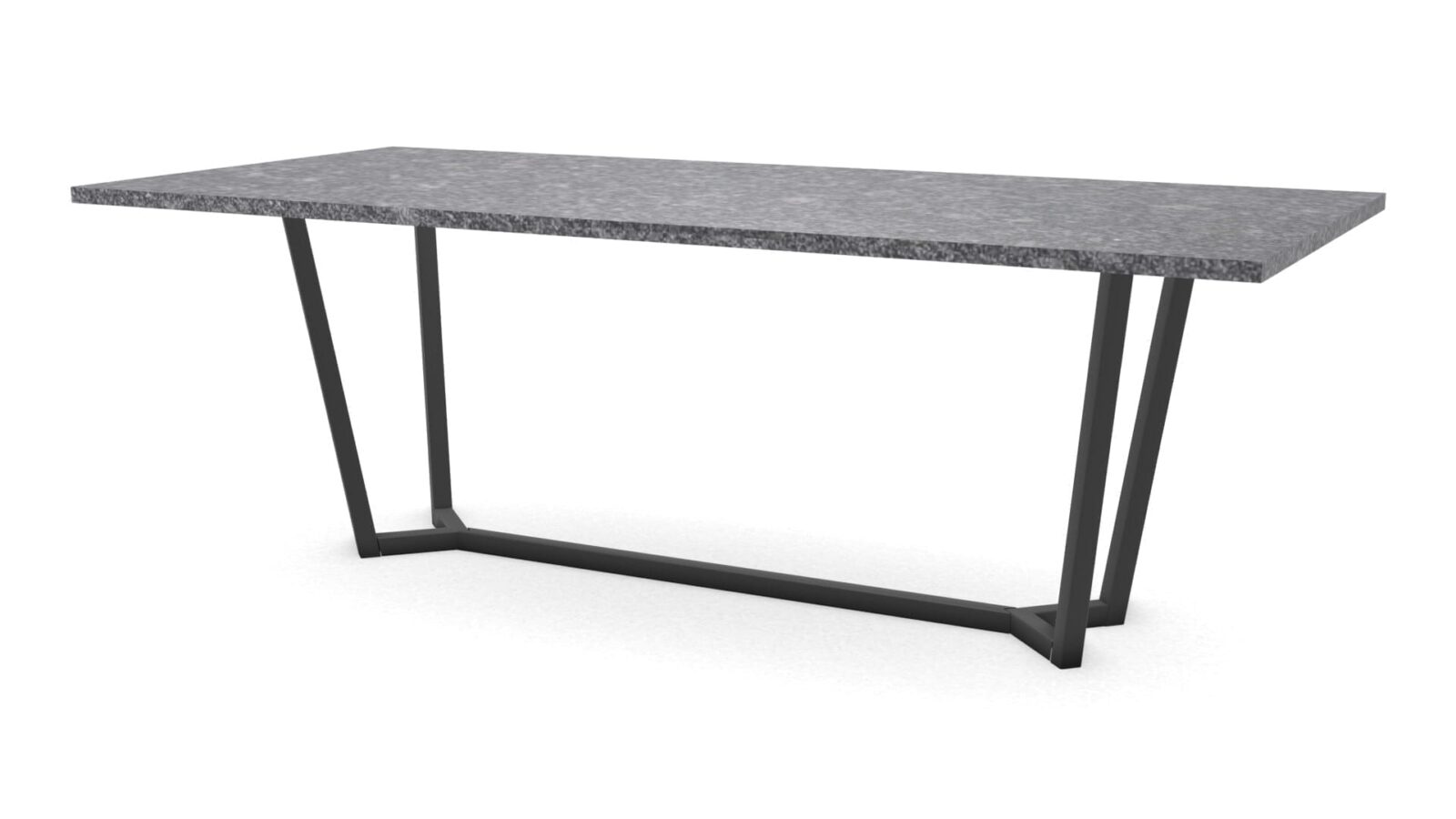 Rechthoekige-natuurstenen-tafel-Lissabon-staal Rechthoekige granieten tafel Lissabon staal - Afbeelding 1