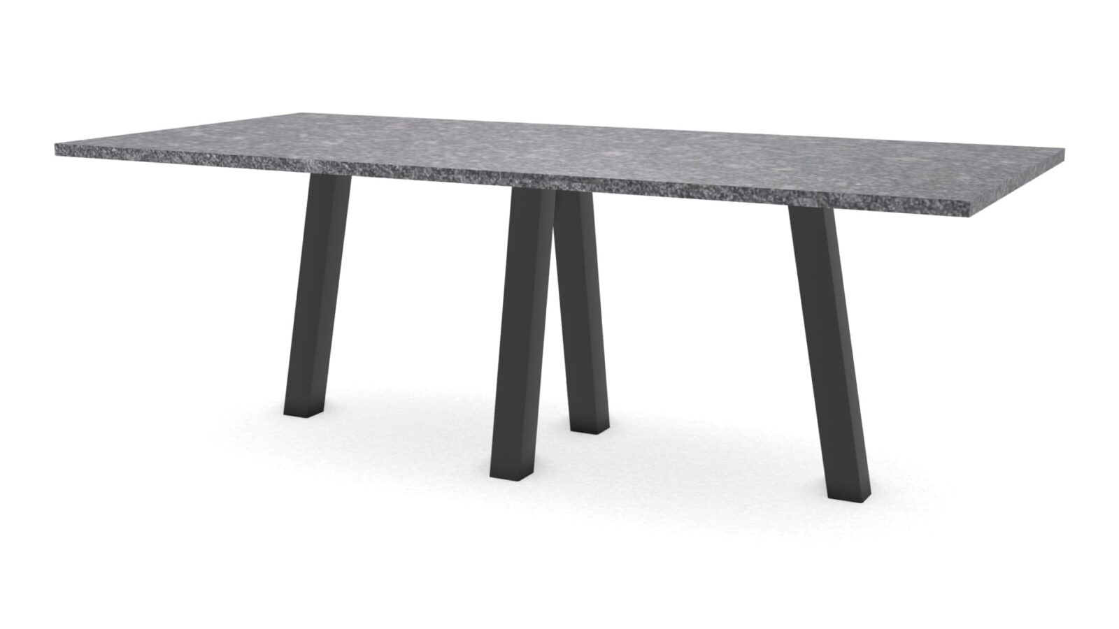 Rechthoekige granieten tafel Praag staal - Afbeelding 1