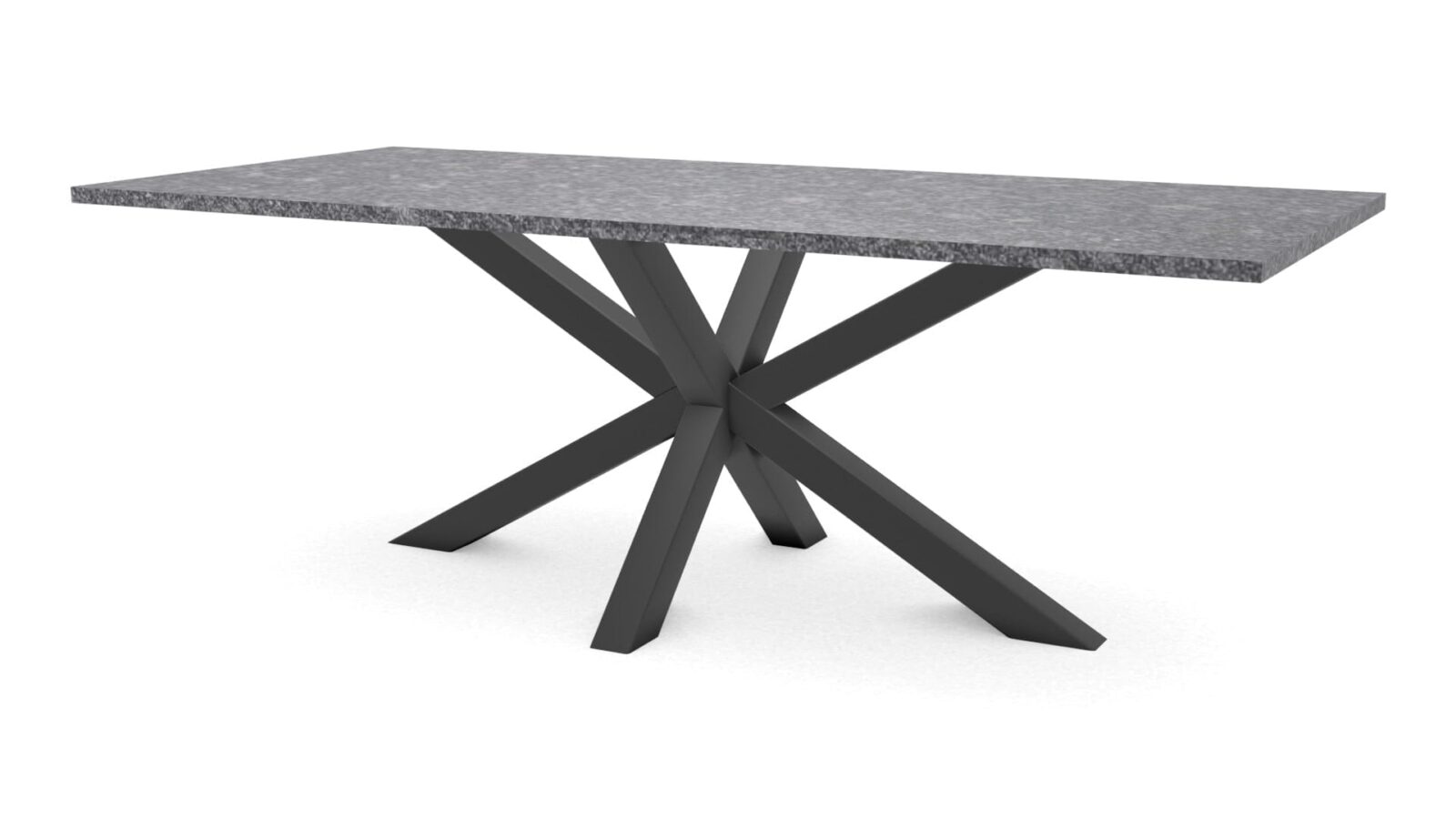 Rechthoekige granieten tafel Riga 80x80 staal - Afbeelding 1