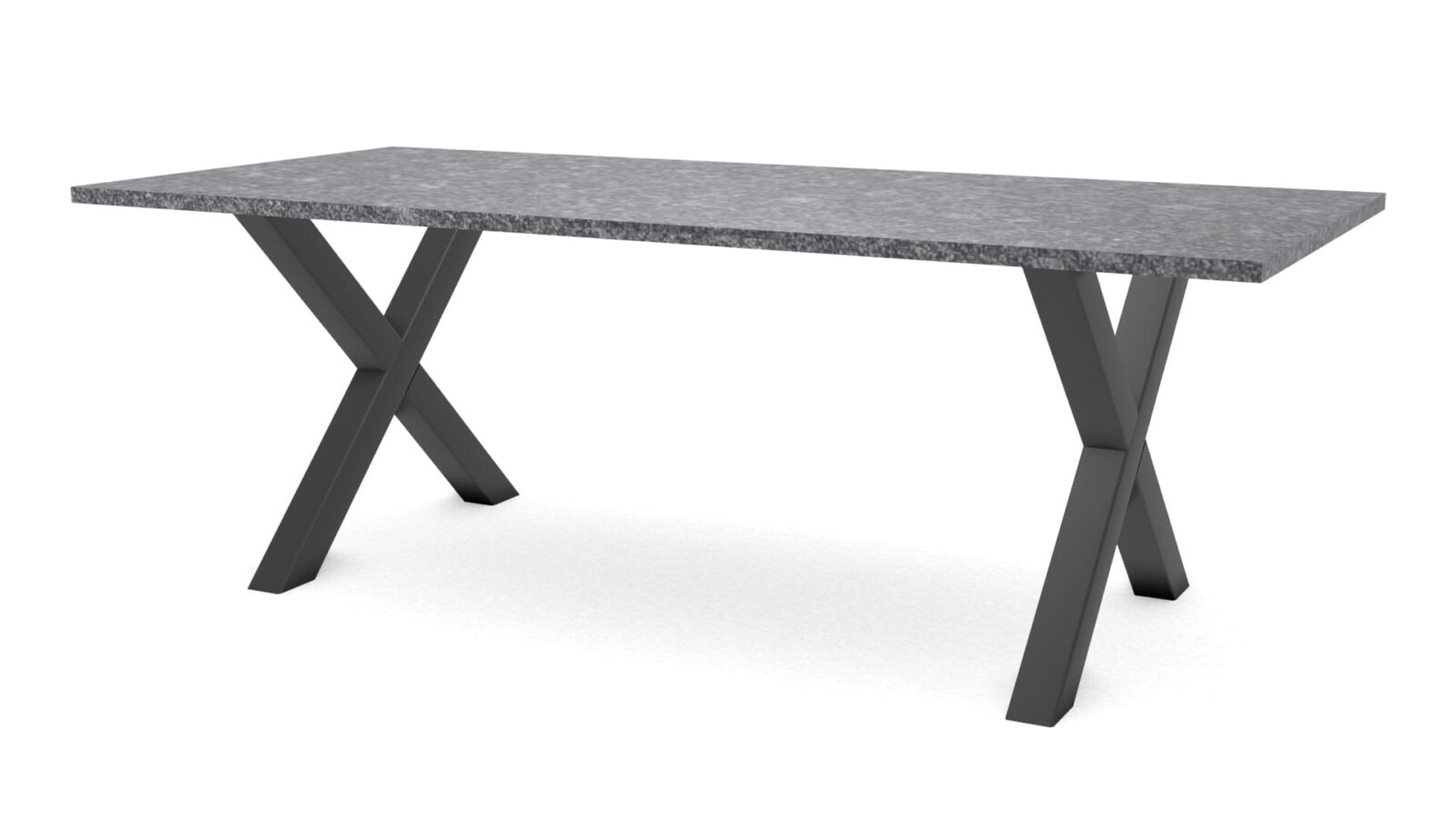 Rechthoekige granieten tafel Sydney staal - Afbeelding 1