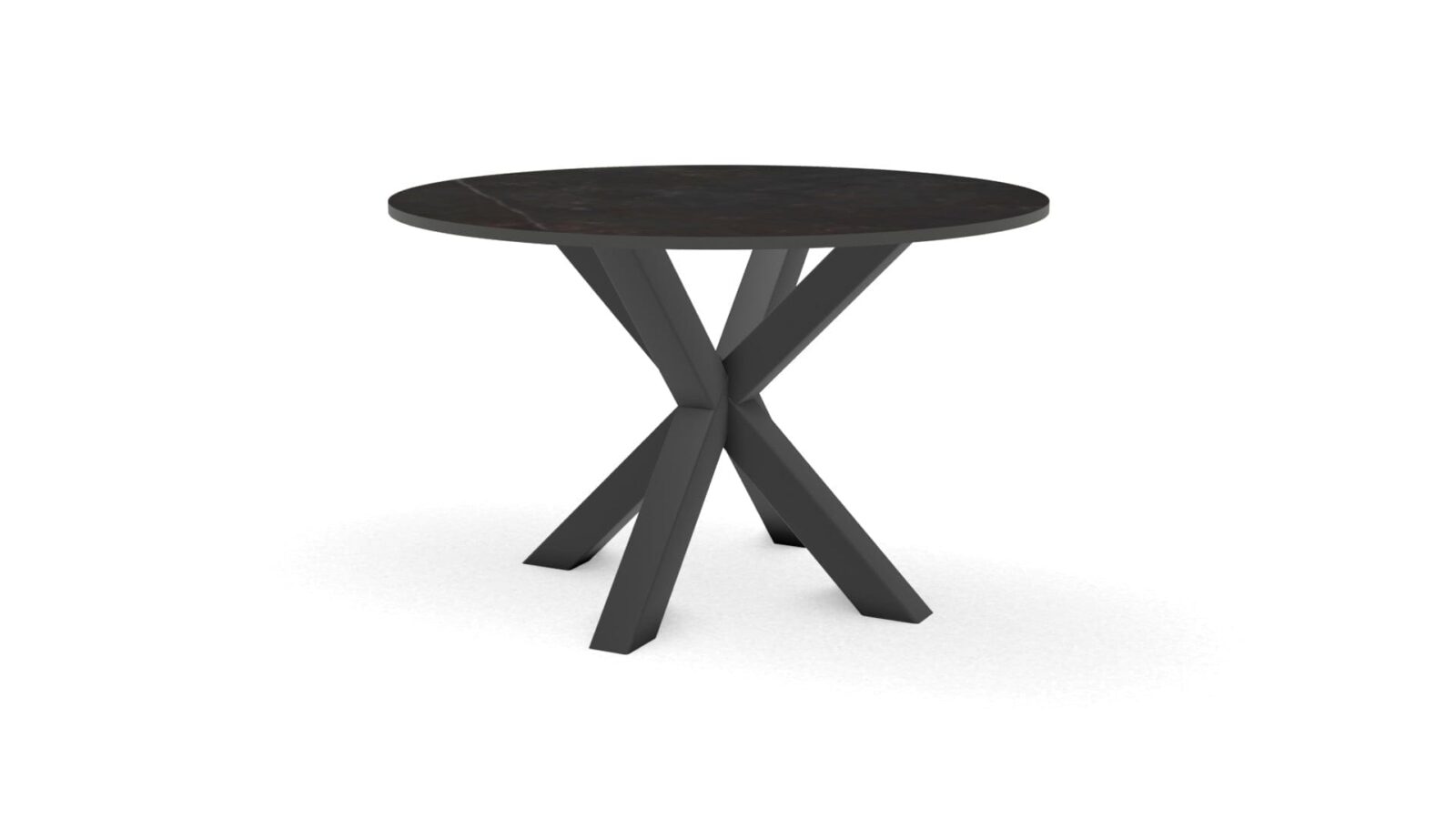 Ronde keramieken tafel Riga 80x80 staal - Afbeelding 1