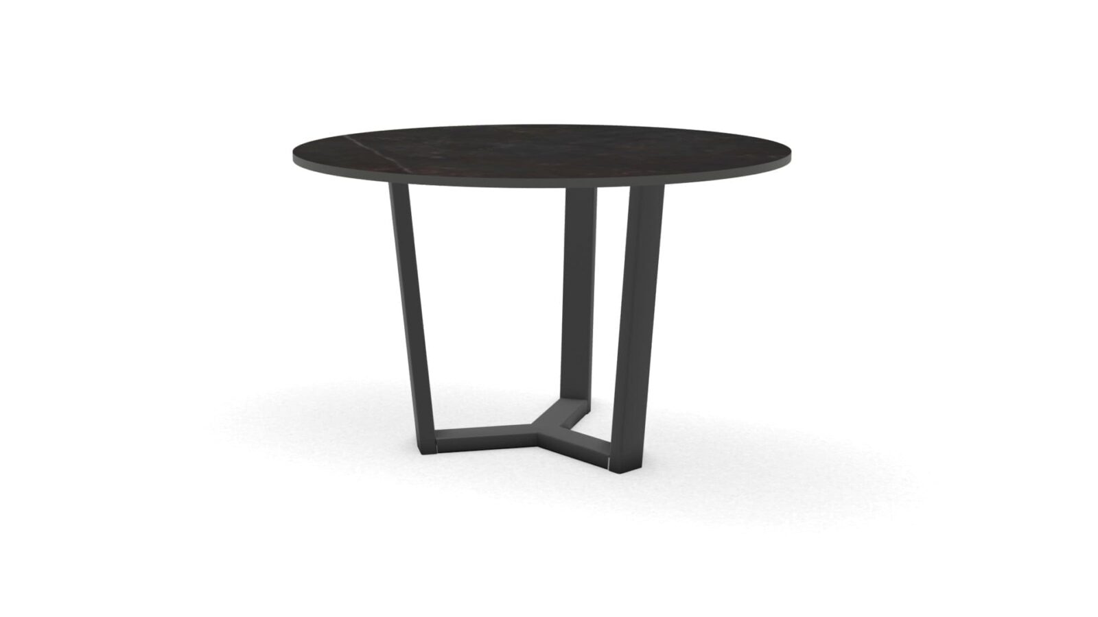 Ronde keramieken tafel Geneve staal - Afbeelding 1